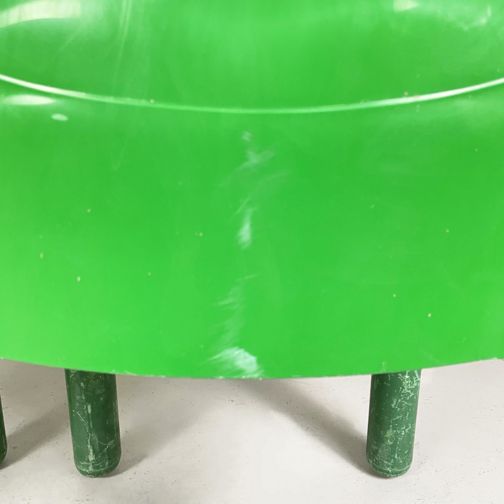 Italian Space Age Green Plastic Chairs 4875 by Carlo Bartoli for Kartell, 1970s 7