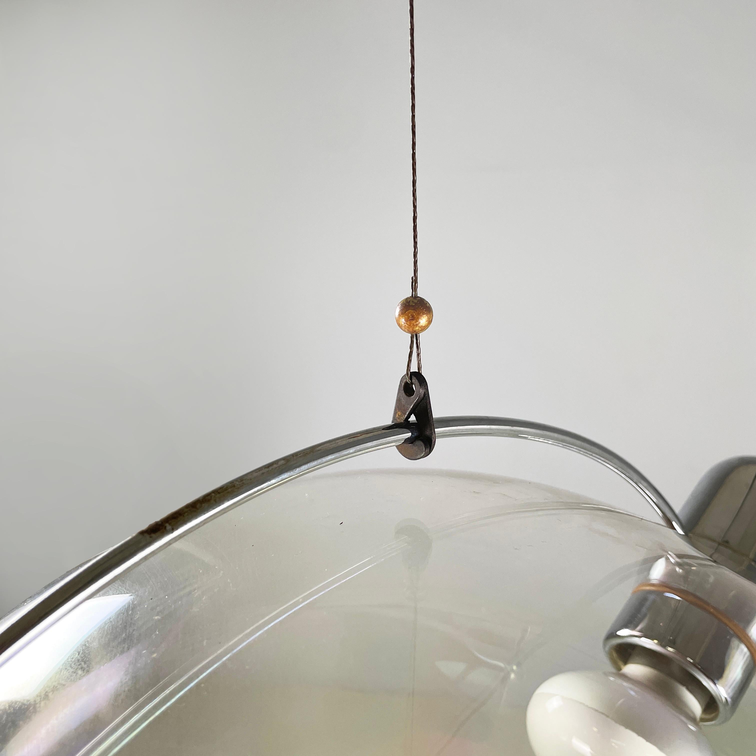 Lampadario italiano in vetro iridescente Space Age Sona di Carlo Nason Lumenform 1970 in vendita 4