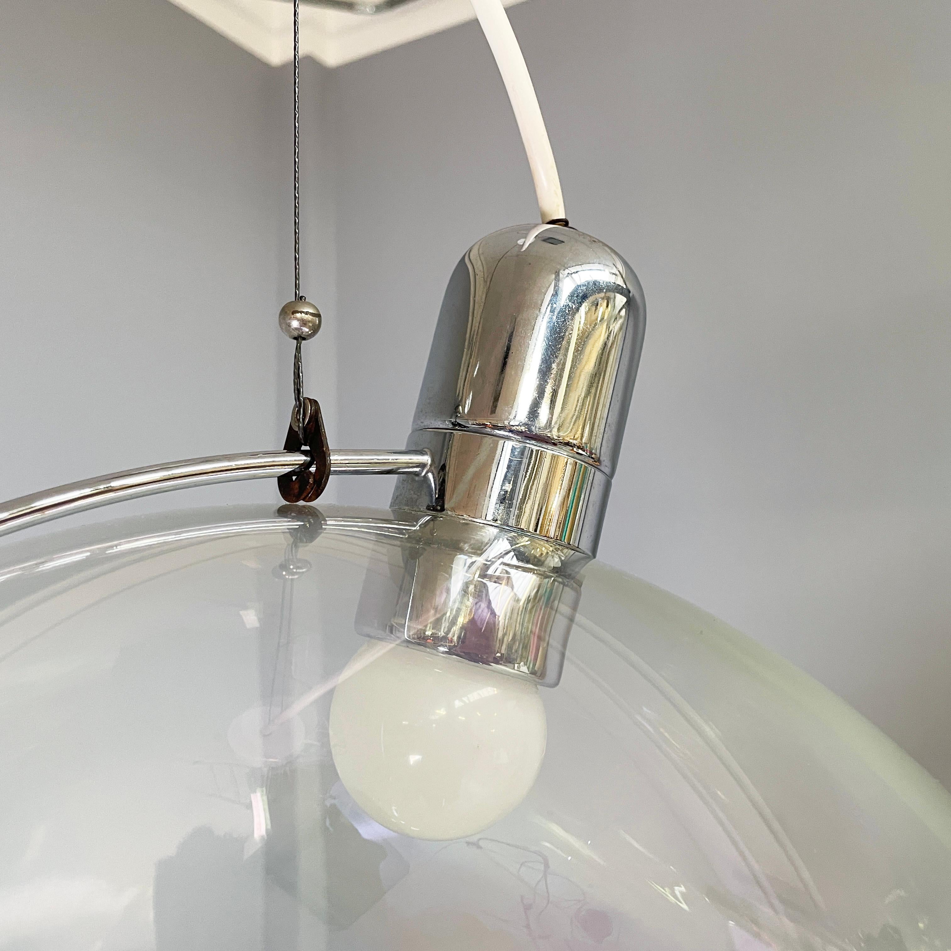 Lampadario italiano in vetro iridescente Space Age Sona di Carlo Nason Lumenform 1970 in vendita 5