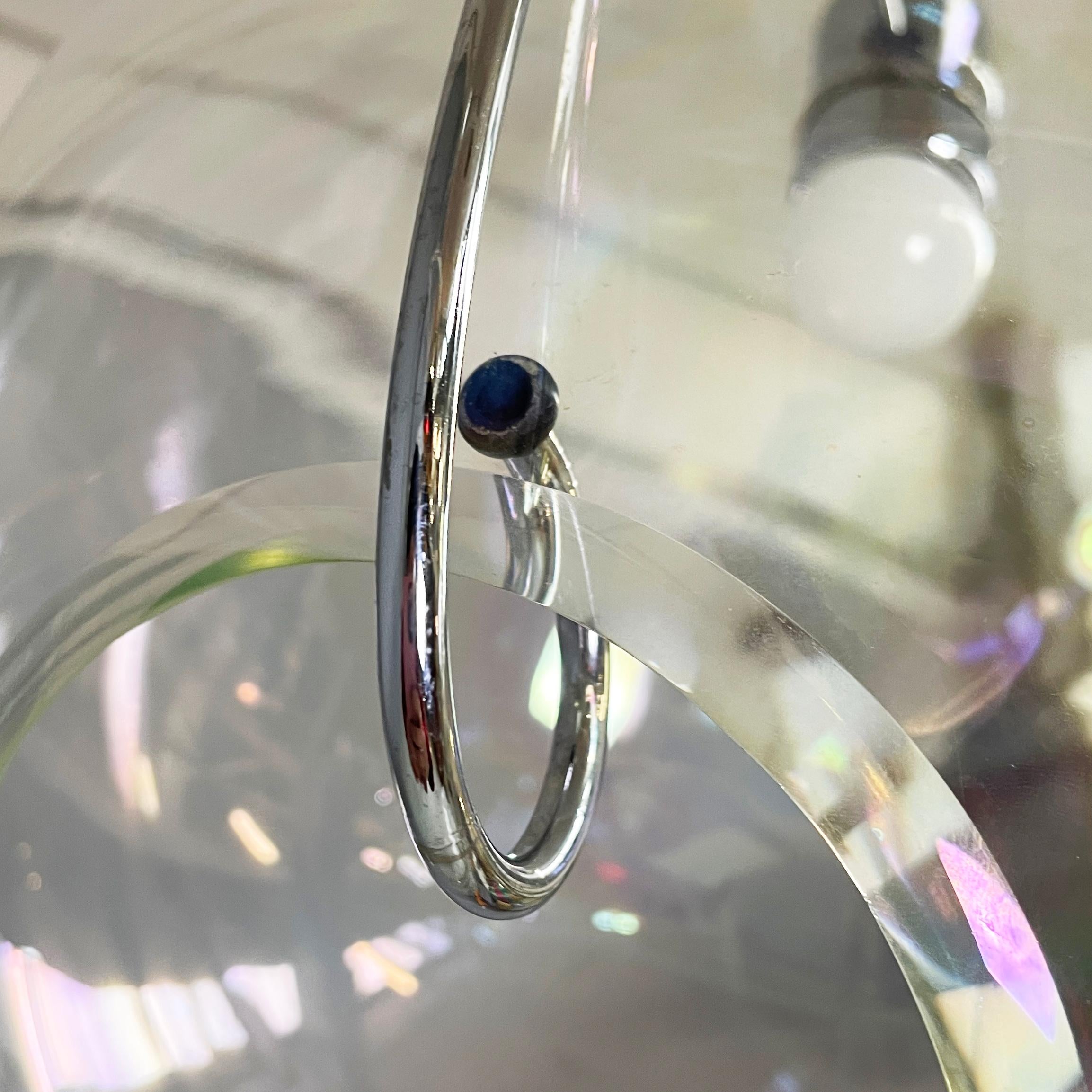 Lampadario italiano in vetro iridescente Space Age Sona di Carlo Nason Lumenform 1970 in vendita 7