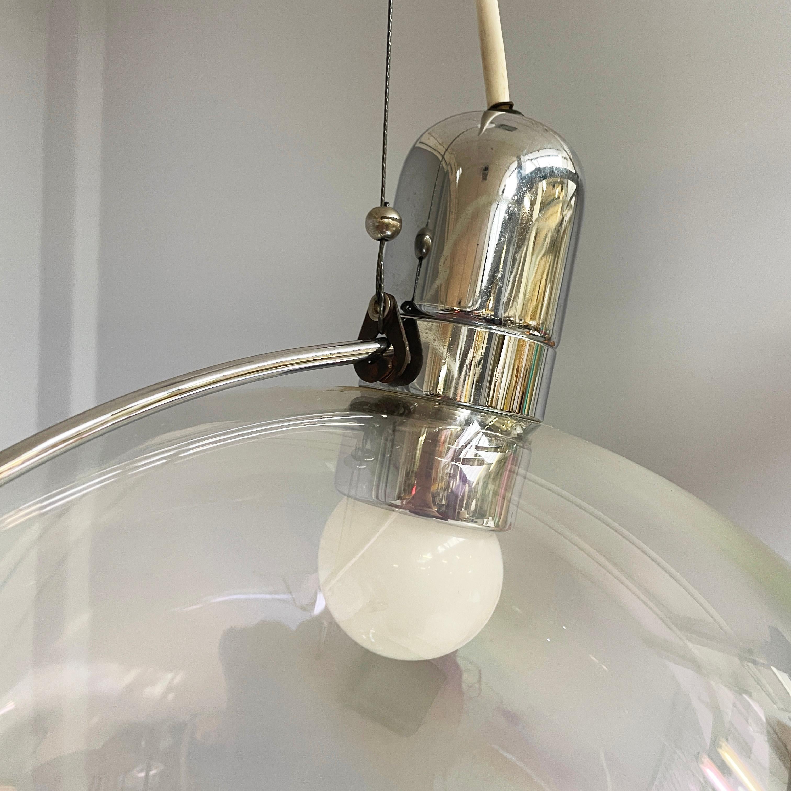 Lampadario italiano in vetro iridescente Space Age Sona di Carlo Nason Lumenform 1970 in vendita 3