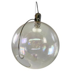 Italian space age iridescent glass chandelier Sona by Carlo Nason Lumenform 1970