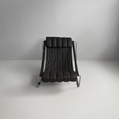 Italian Space Age leather armchair by Corsini and Wiskemann for Cinova, 1970s