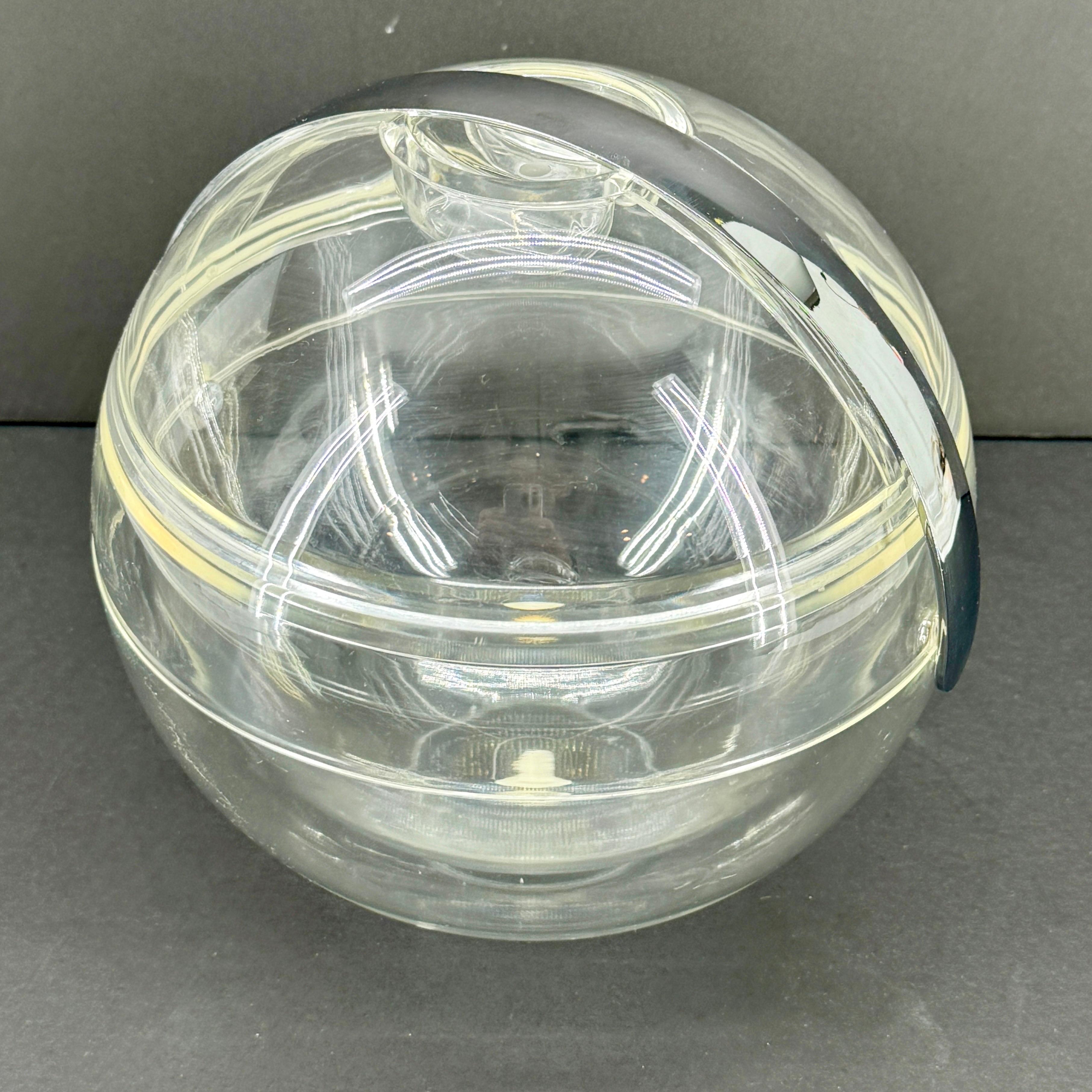 Mid-Century Modern Italian Space Age Lucite Ice Bucket Designed by Paolo Tilche for Guzzini  For Sale
