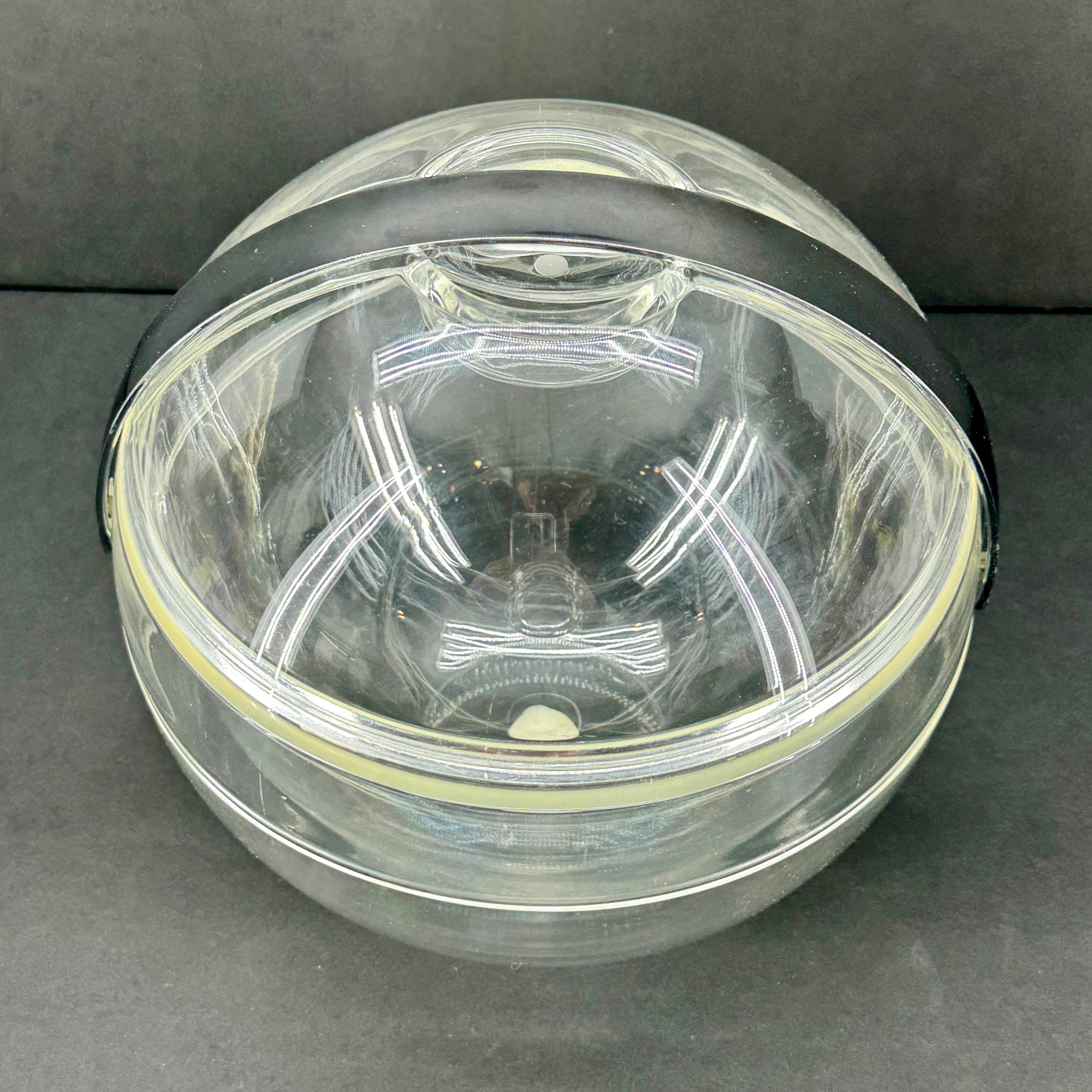 Hand-Crafted Italian Space Age Lucite Ice Bucket Designed by Paolo Tilche for Guzzini  For Sale