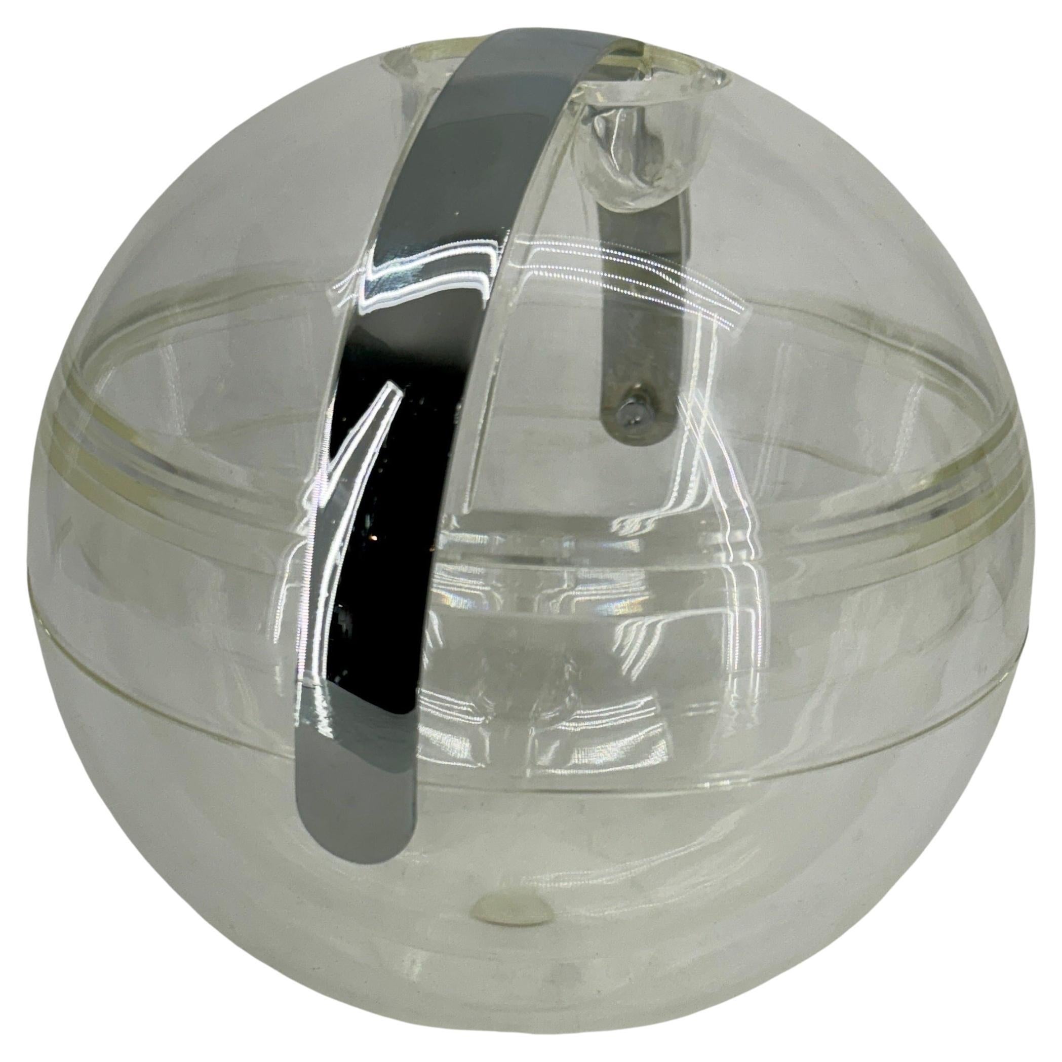Italian Space Age Lucite Ice Bucket Designed by Paolo Tilche for Guzzini  For Sale