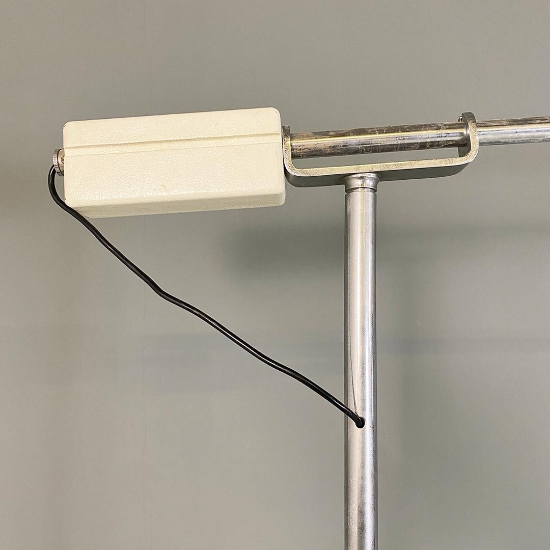 Lampadaire télescopique italien de l'ère spatiale avec base en marbre et structure en acier, 1970 en vente 7