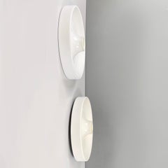 Italienische moderne Wand- oder Deckenleuchte aus weißem emelled-Metall, Raumzeitalter, 1980er Jahre