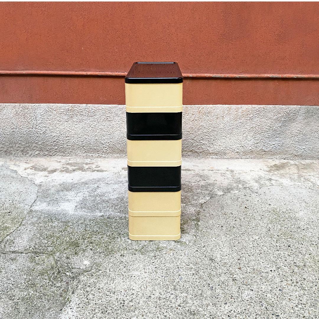 Italian Space Age Modular Chest of Drawers 4964 Olaf von Bohr for Kartell, 1970s In Good Condition In MIlano, IT