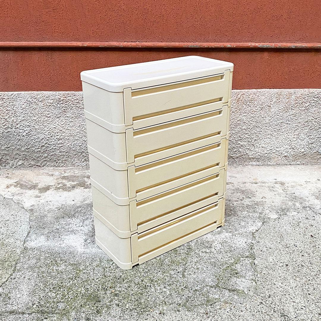 Plastic Italian Space Age Modular Chest of Drawers by Olaf von Bohr for Kartell, 1970s