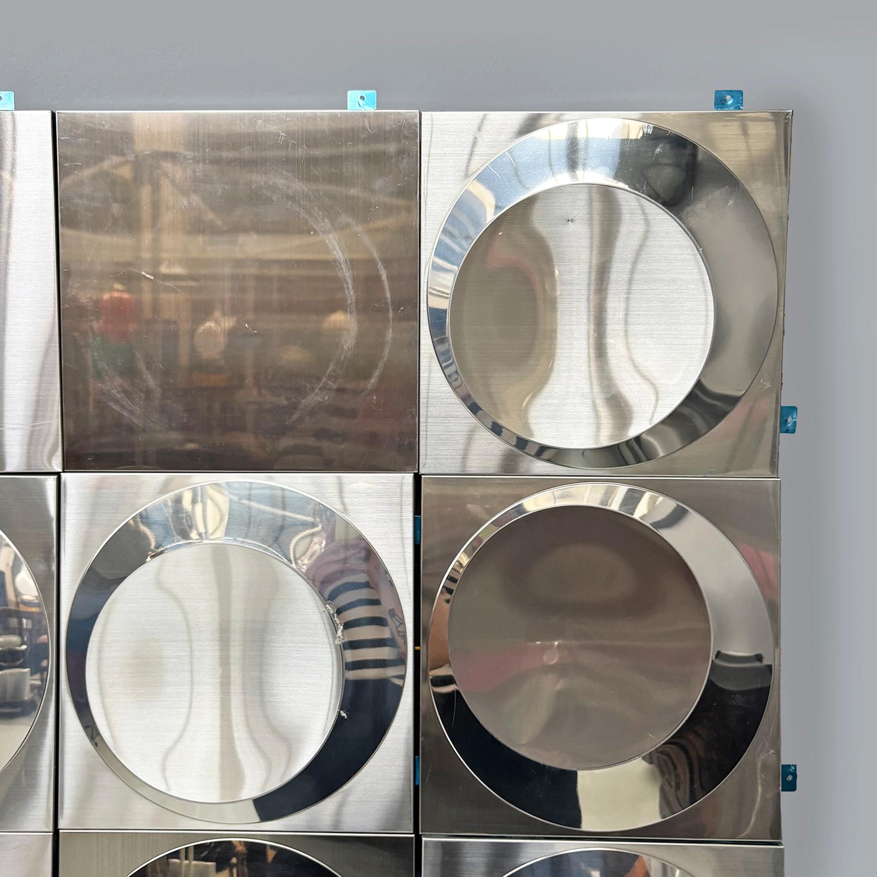 Italienische A Space Age modulare dekorative Aluminiumplatte, 1970er Jahre im Angebot 4
