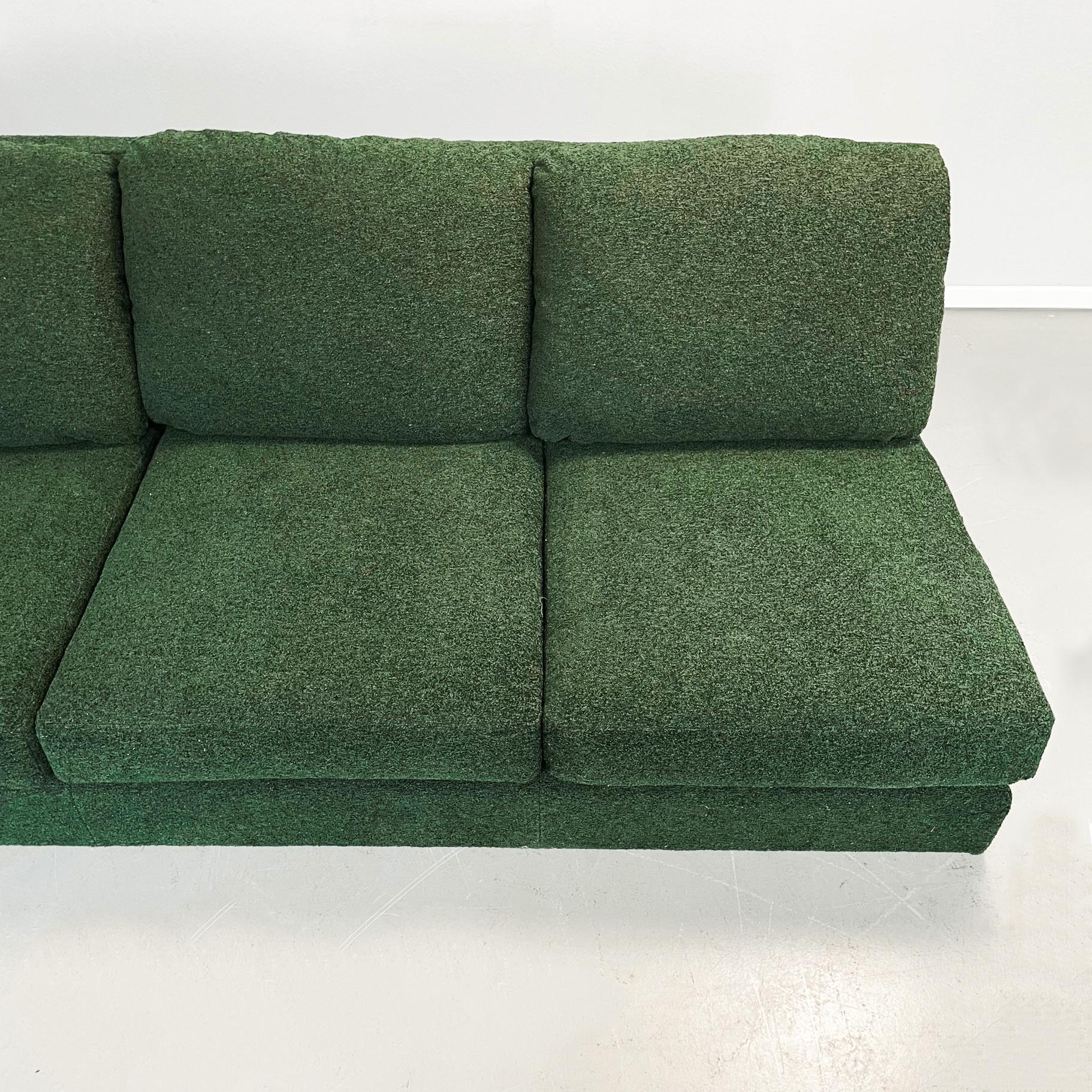 Italian Space Age Modular Sofa in Green Fabric by Willy Rizzo for Sabot, 1970s 6