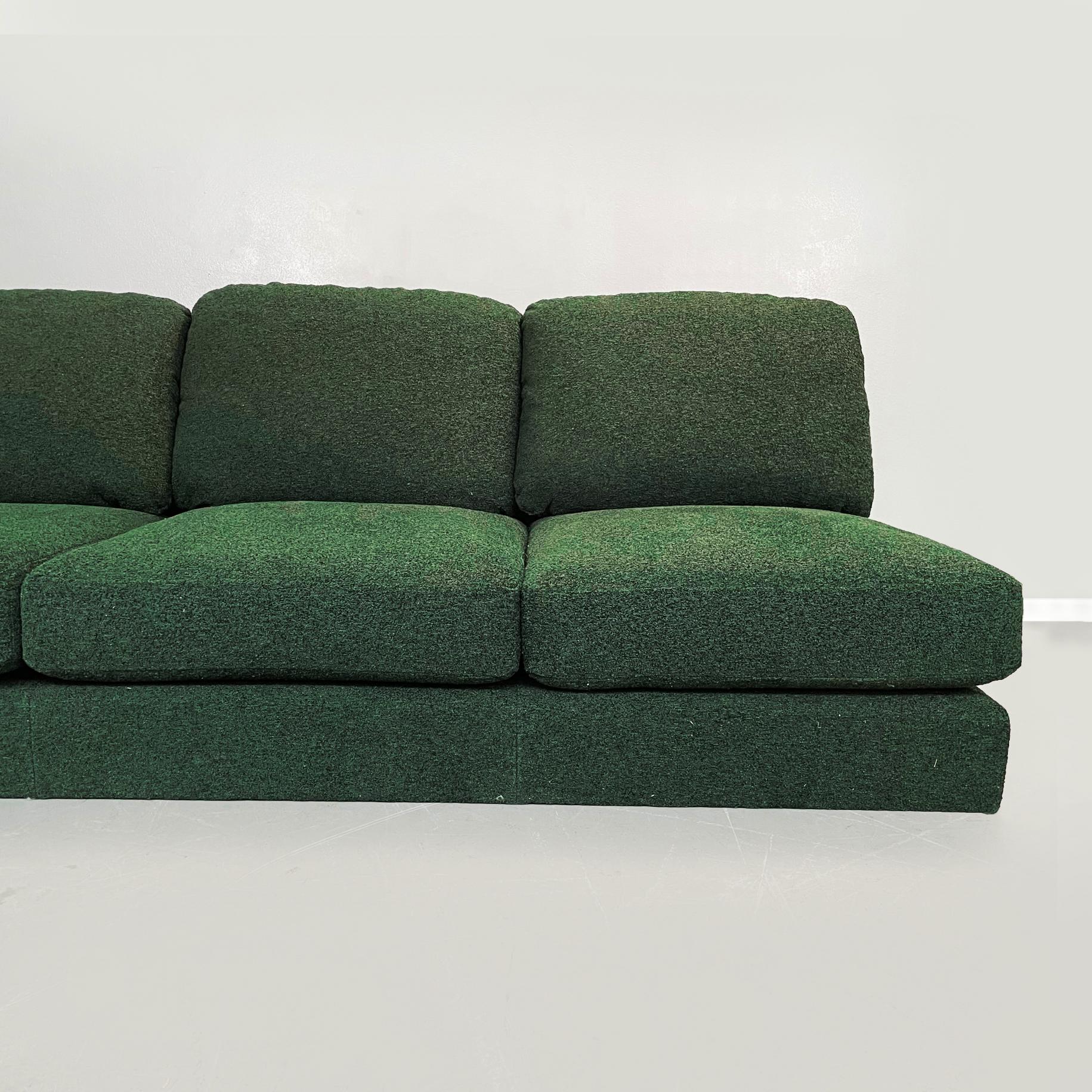 Italian Space Age Modular Sofa in Green Fabric by Willy Rizzo for Sabot, 1970s 5