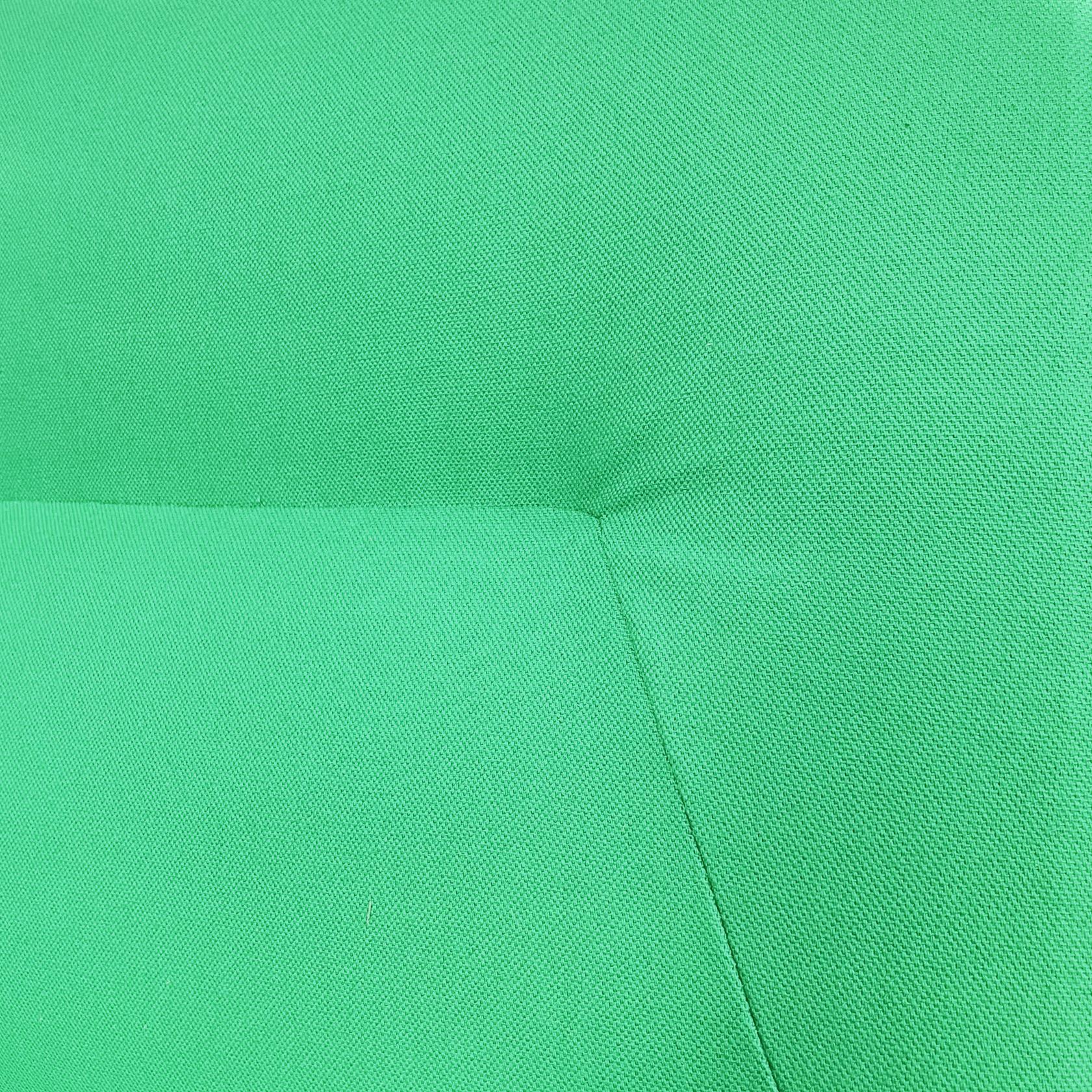 Canapé modulaire italien de l'ère spatiale en tissu vert avec insert métallique, années 1970 en vente 8