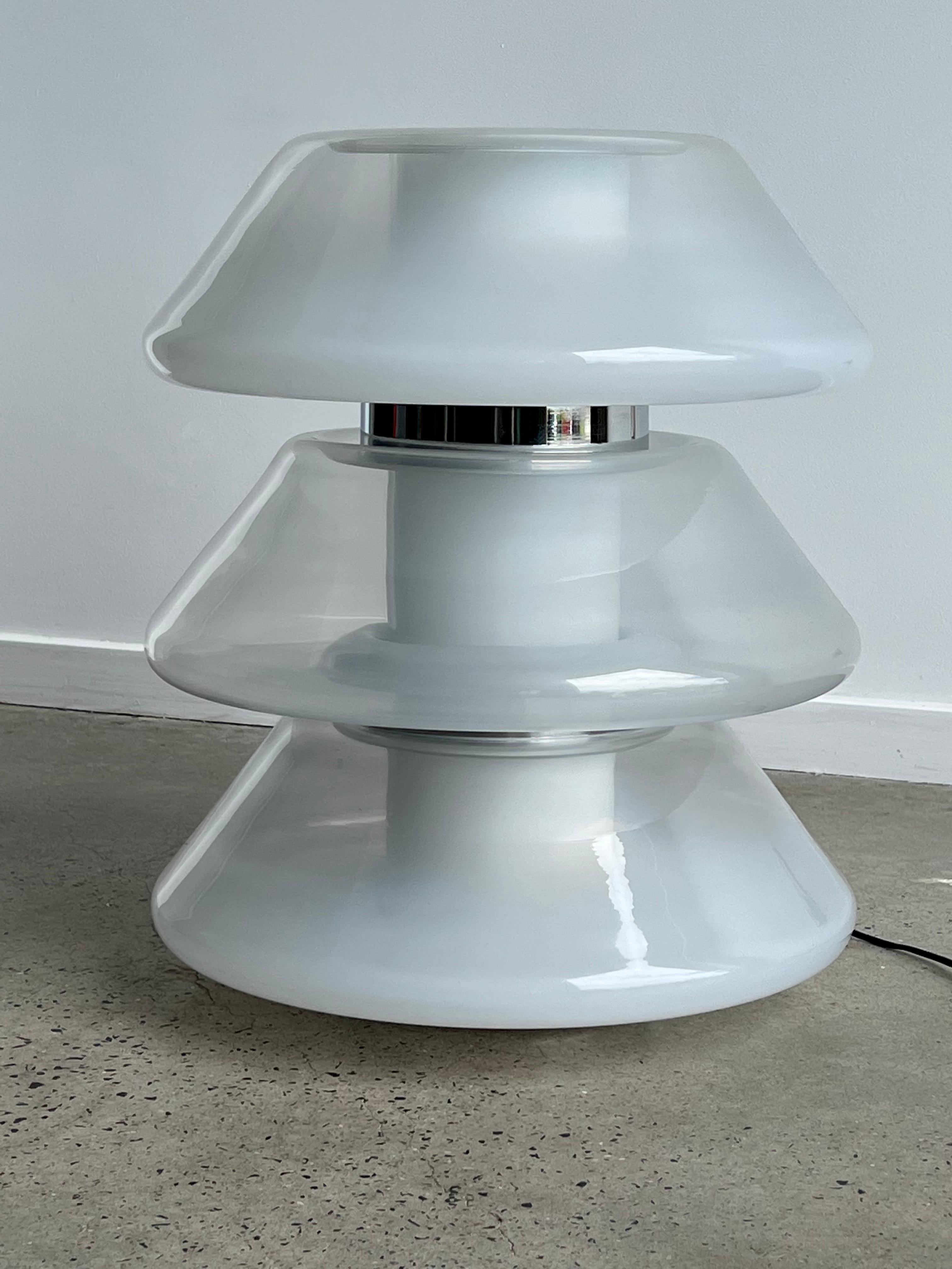 Italian Space Age Murano Glass Lamp by Carlo Nason for Mazzega, 1969 1