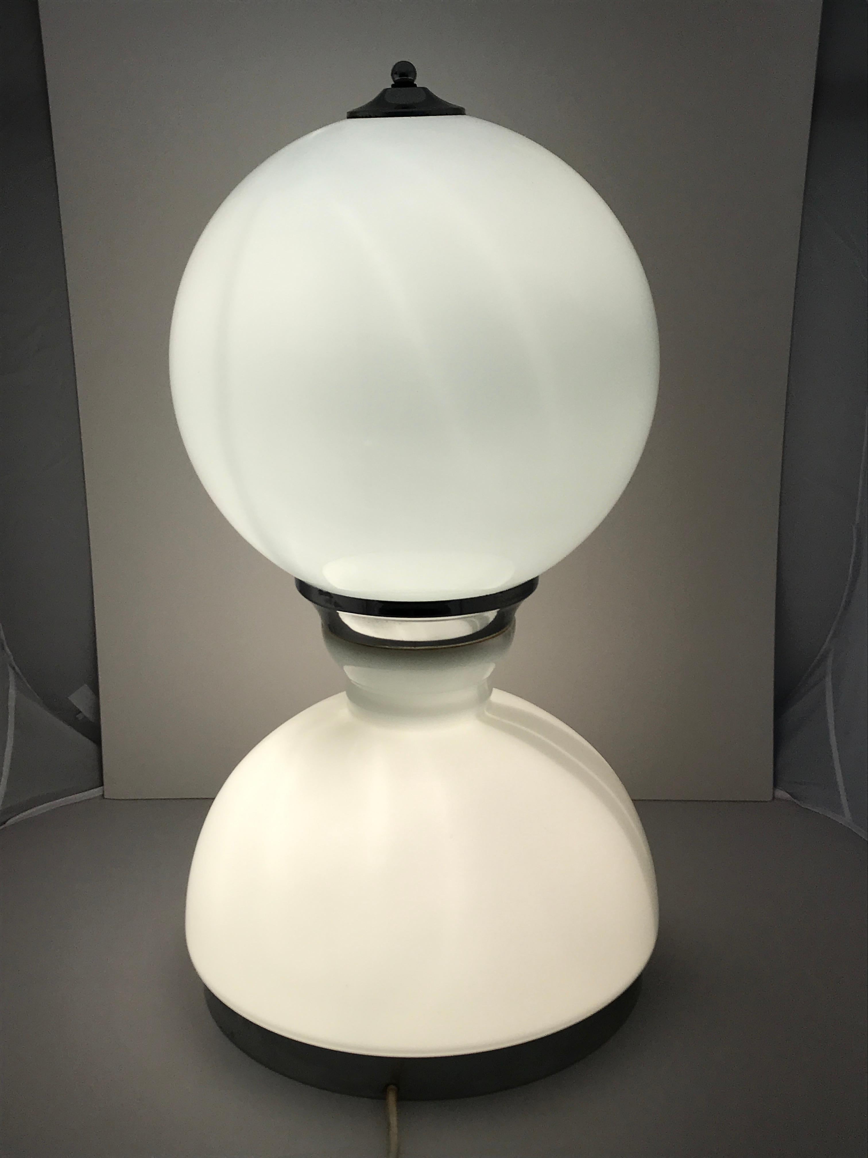 Space Age Midcentury Italian Murano Glass Table Lamp, 1960s 1