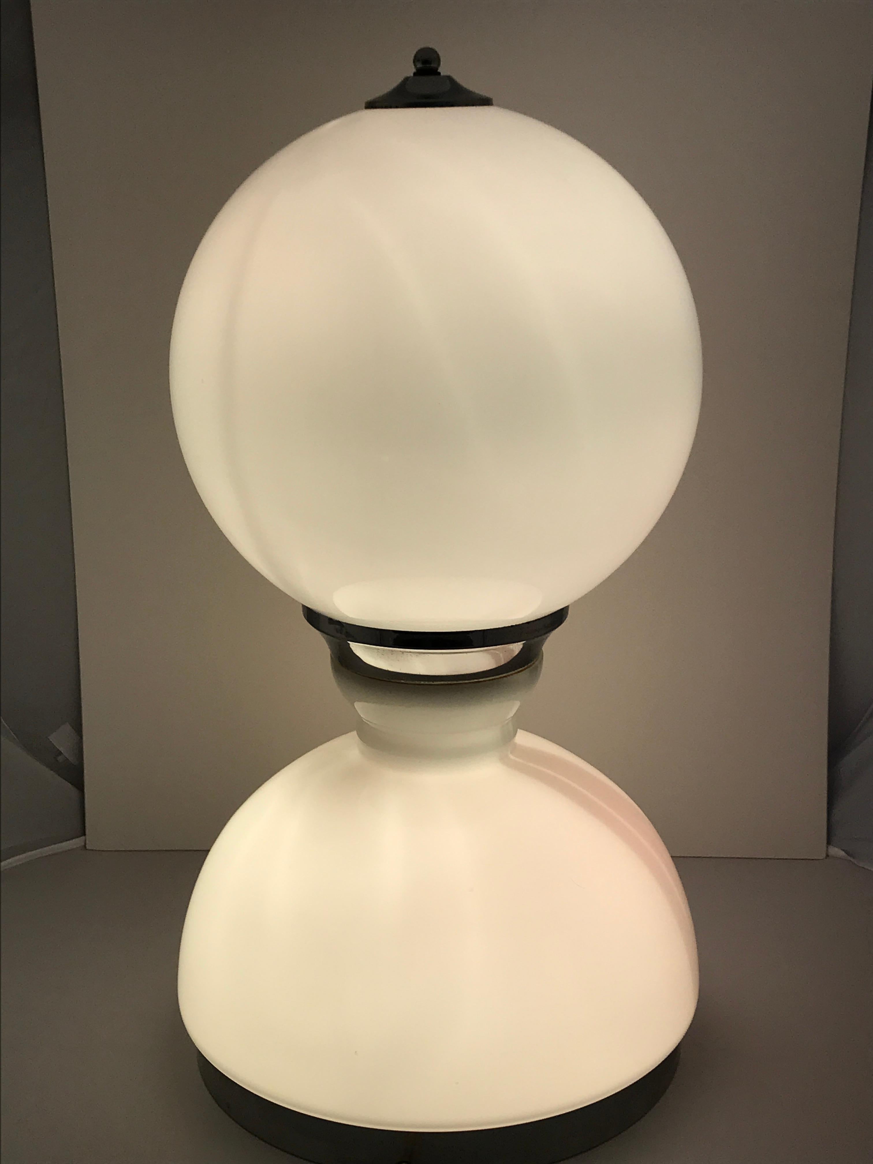 Space Age Midcentury Italian Murano Glass Table Lamp, 1960s 2