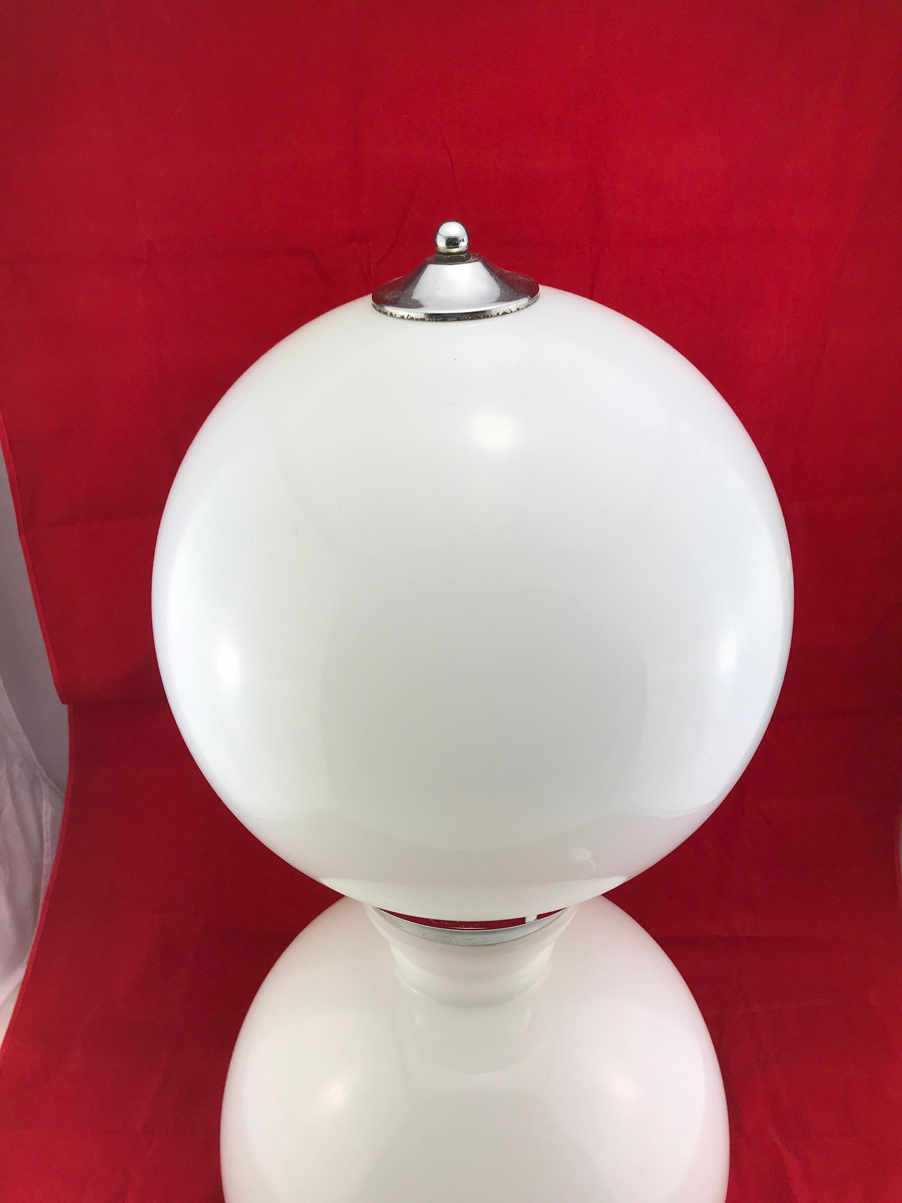 Space Age Midcentury Italian Murano Glass Table Lamp, 1960s 3