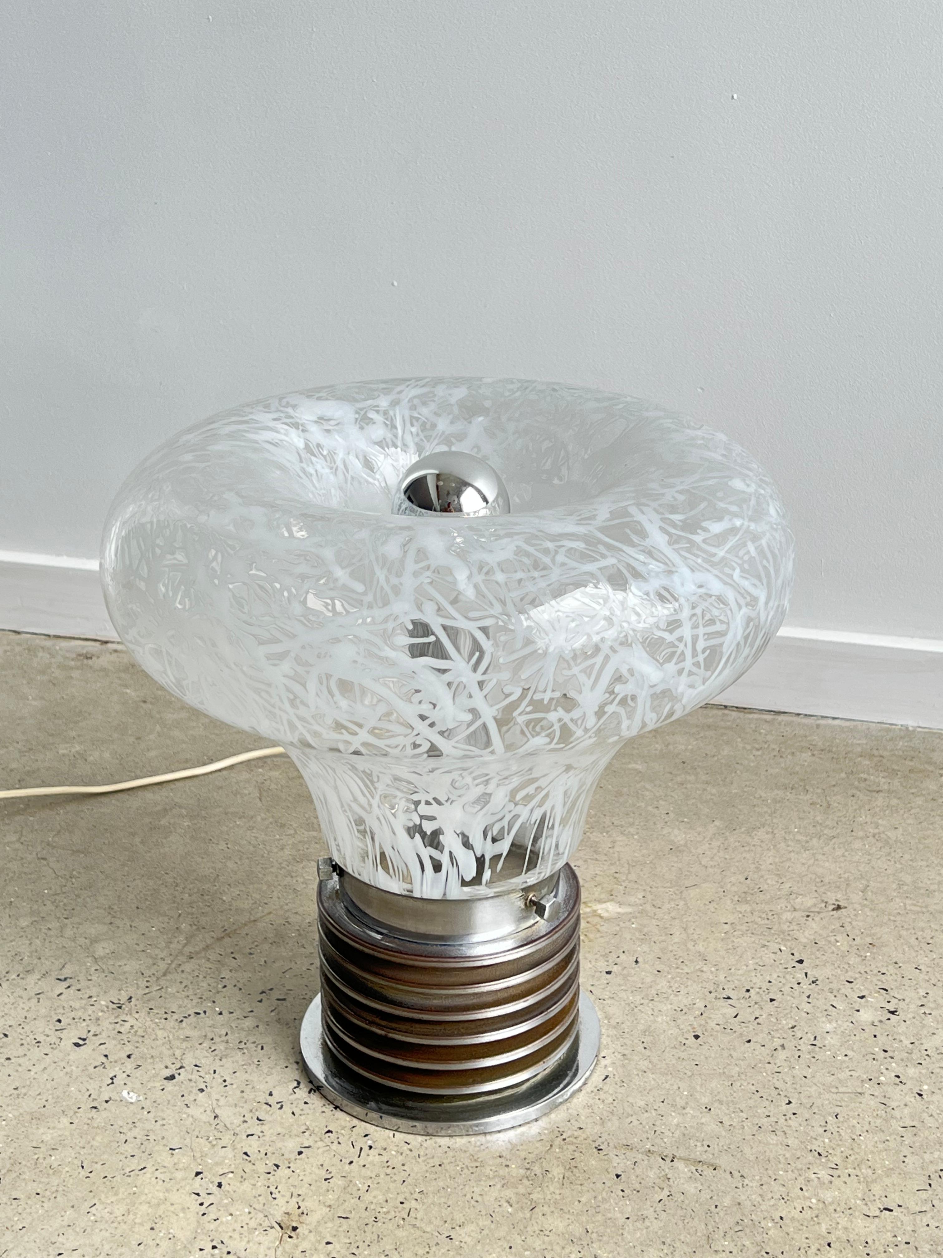 Mid-20th Century Italian Space Age Murano Table Lamp by Carlo Nason for Mazzega, 1970s