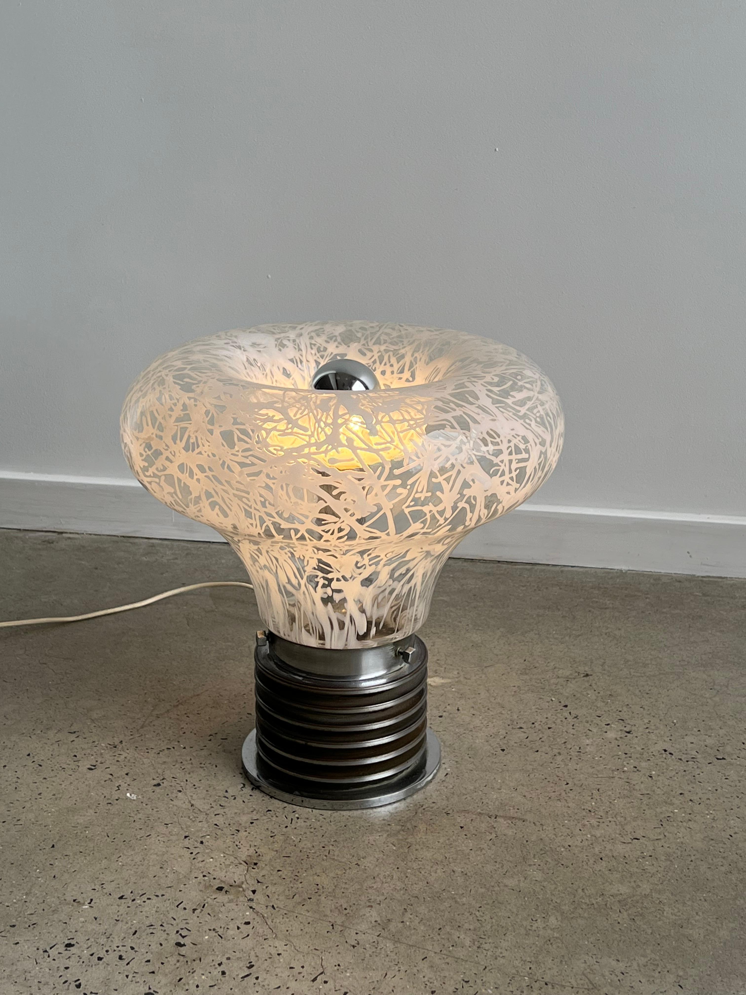 Murano Glass Italian Space Age Murano Table Lamp by Carlo Nason for Mazzega, 1970s