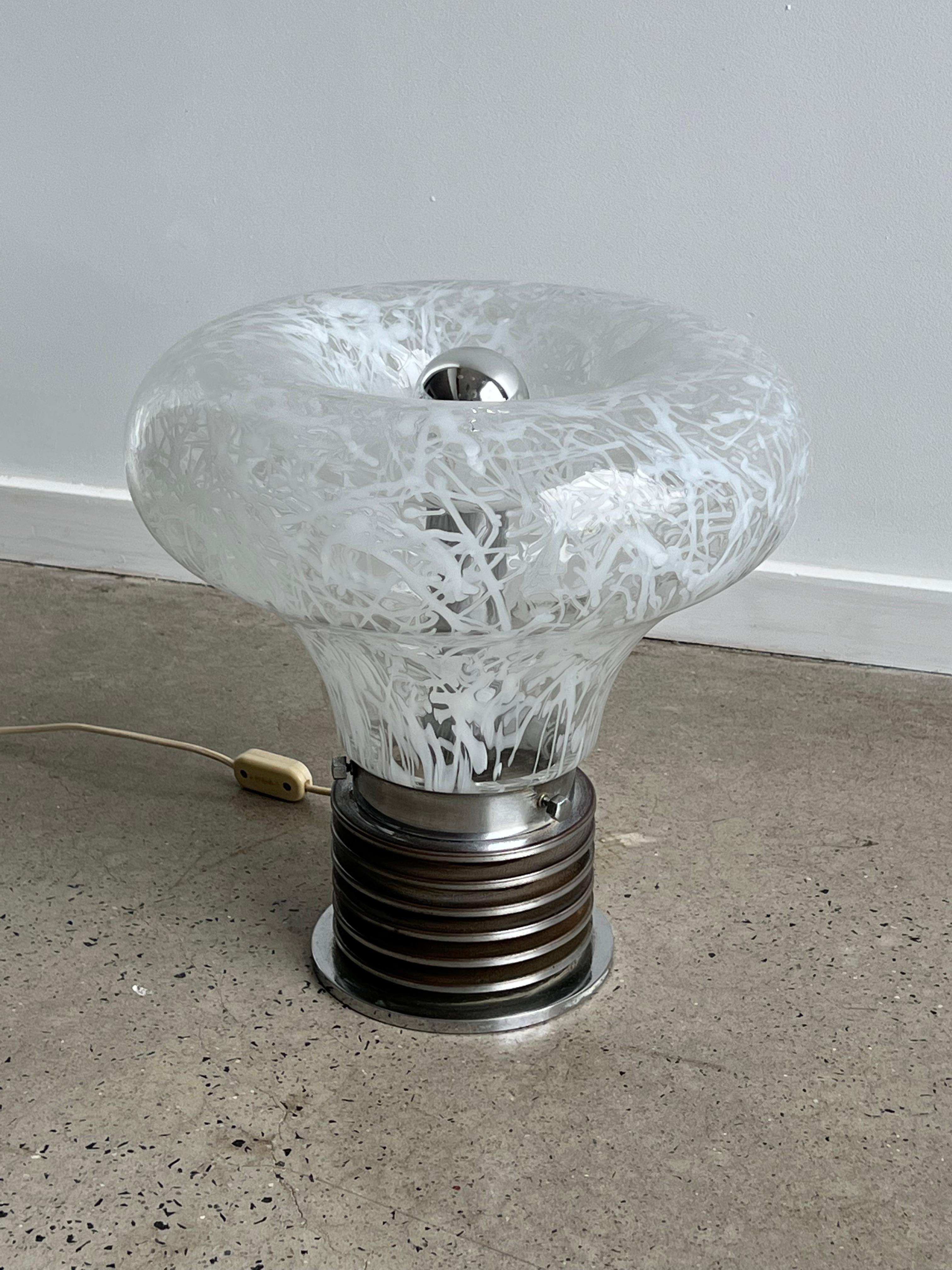 Italian Space Age Murano Table Lamp by Carlo Nason for Mazzega, 1970s 1