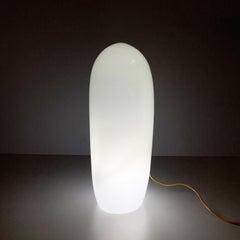 Italian space age opaline glass table lamp by Vistosi, 1970s