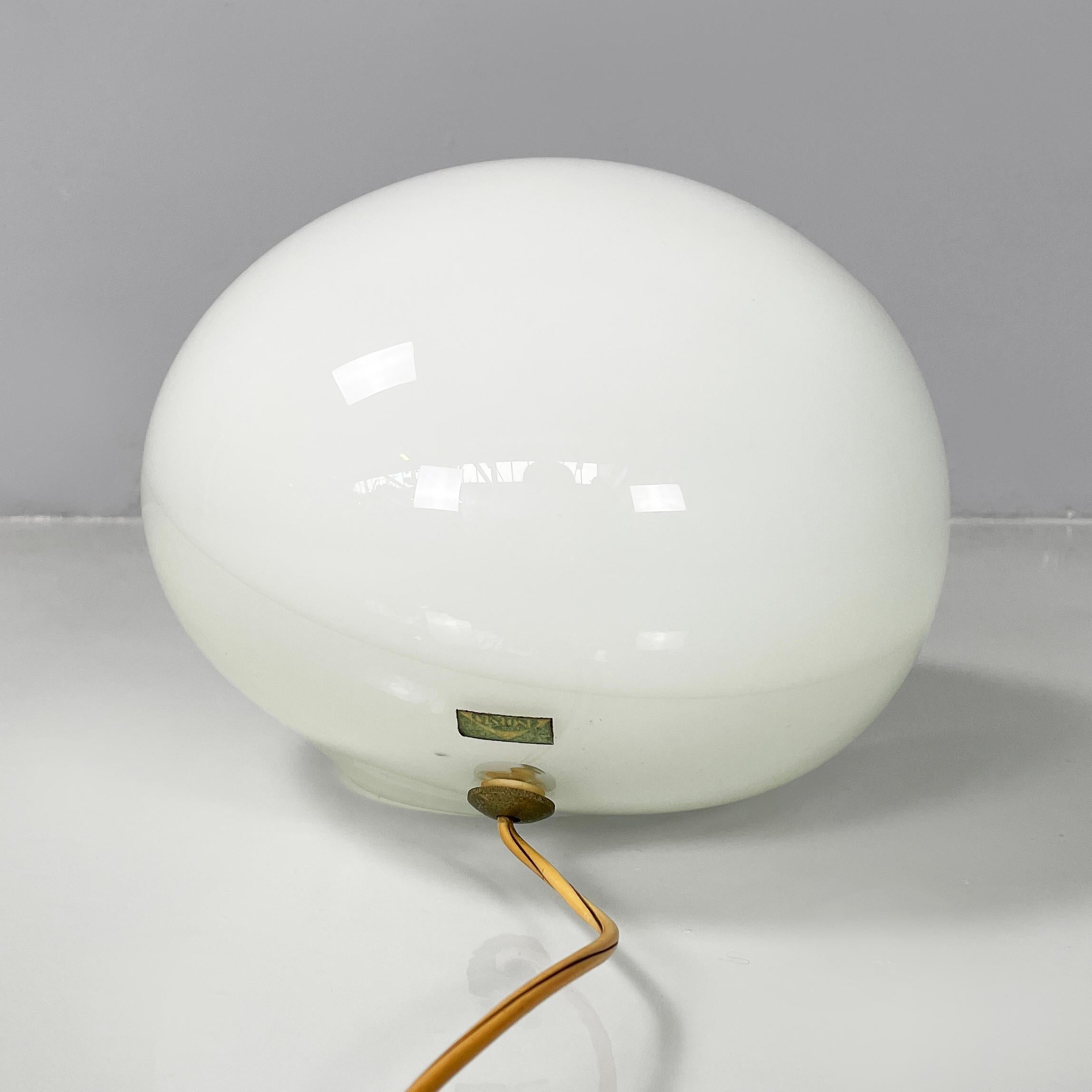 Fine XX secolo Italian space age opaline glass table lamp by Vistosi, 1970s in vendita