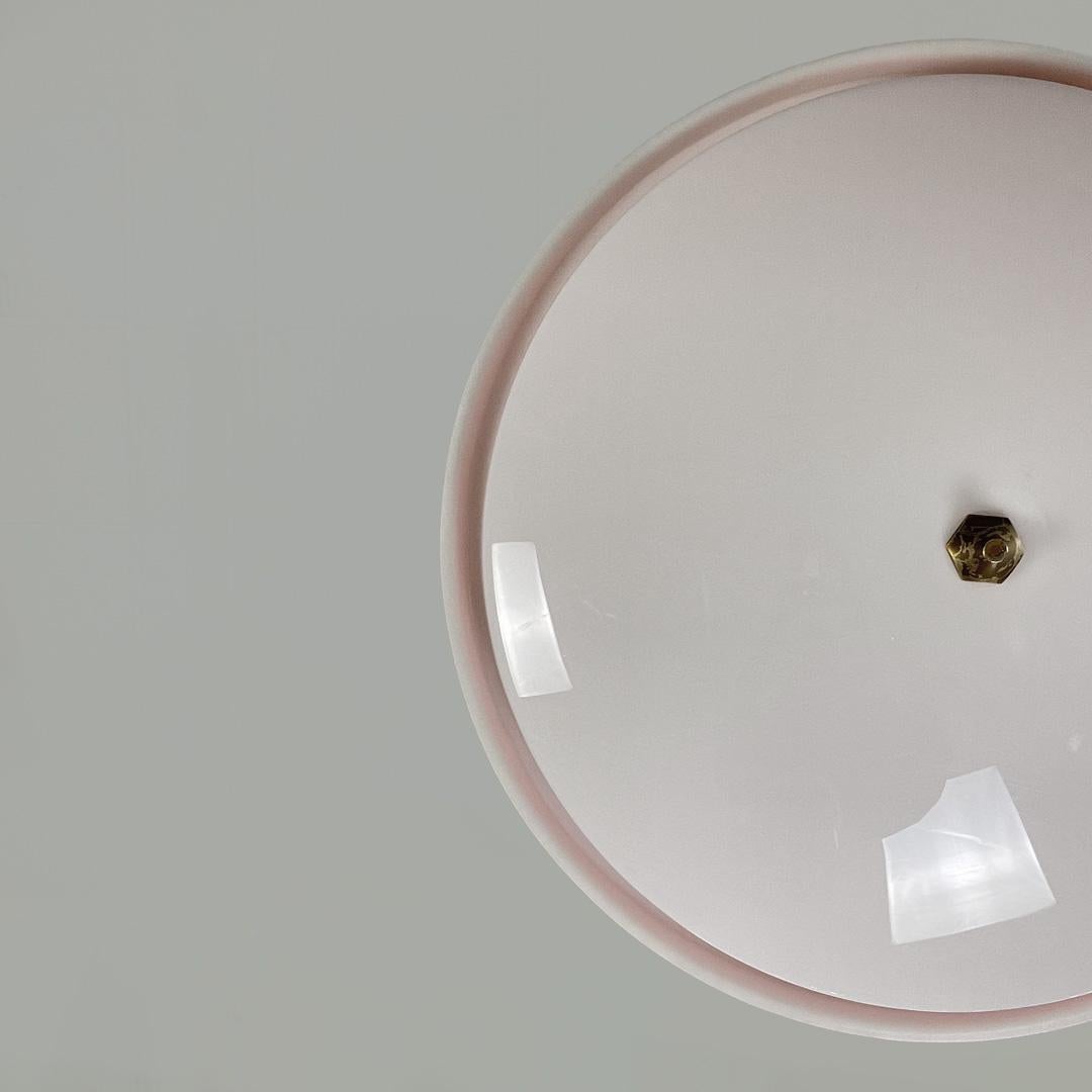 Italian space age orange and white plastic chandelier, 1970s For Sale 5