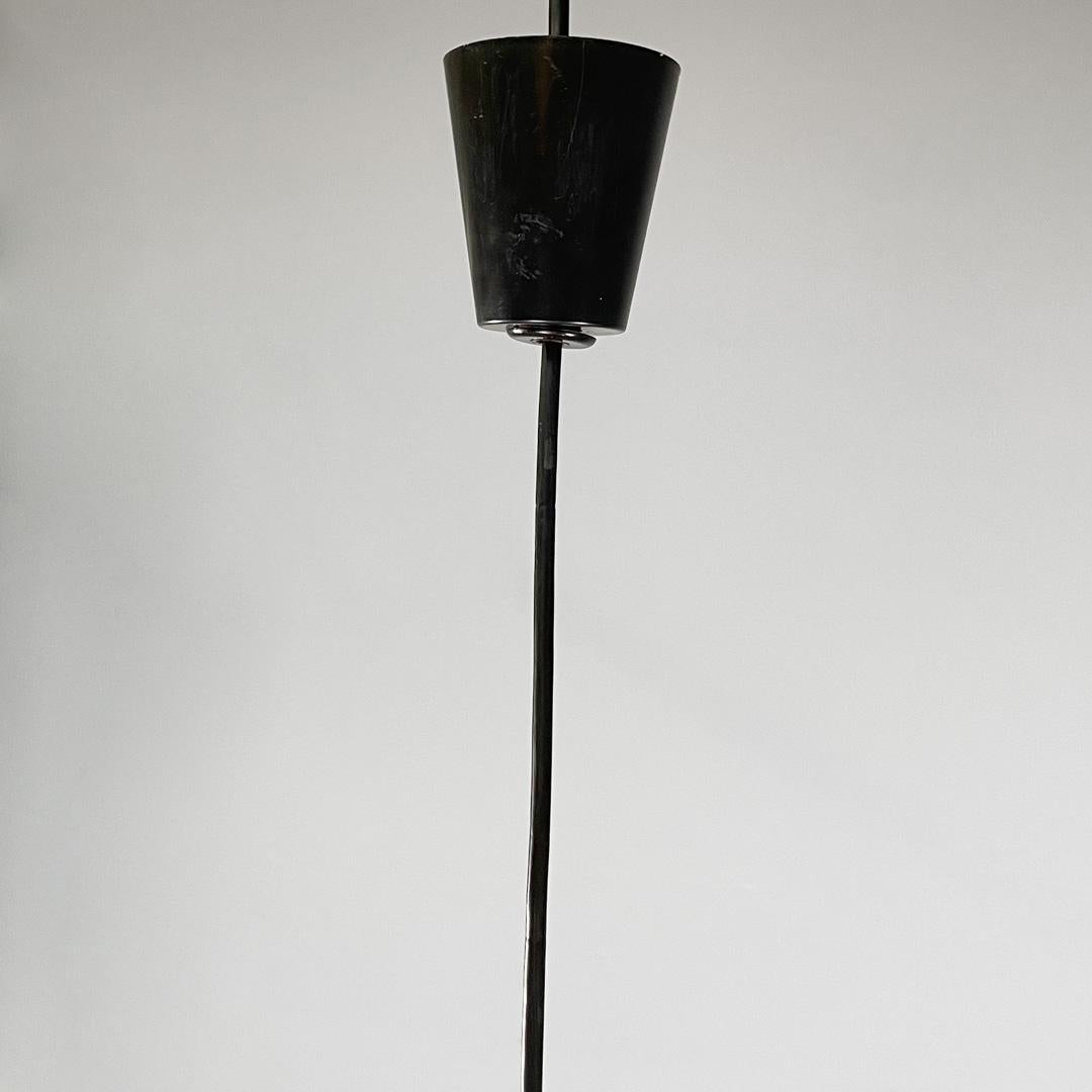 Italian space age orange and white plastic chandelier, 1970s For Sale 2