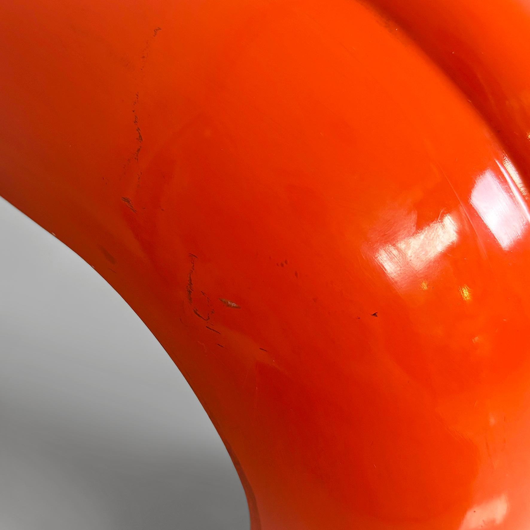 Italienische Space Age Tischleuchte aus orangefarbenem Metall Eco von Annichini für Artemide, 1970er Jahre im Angebot 7