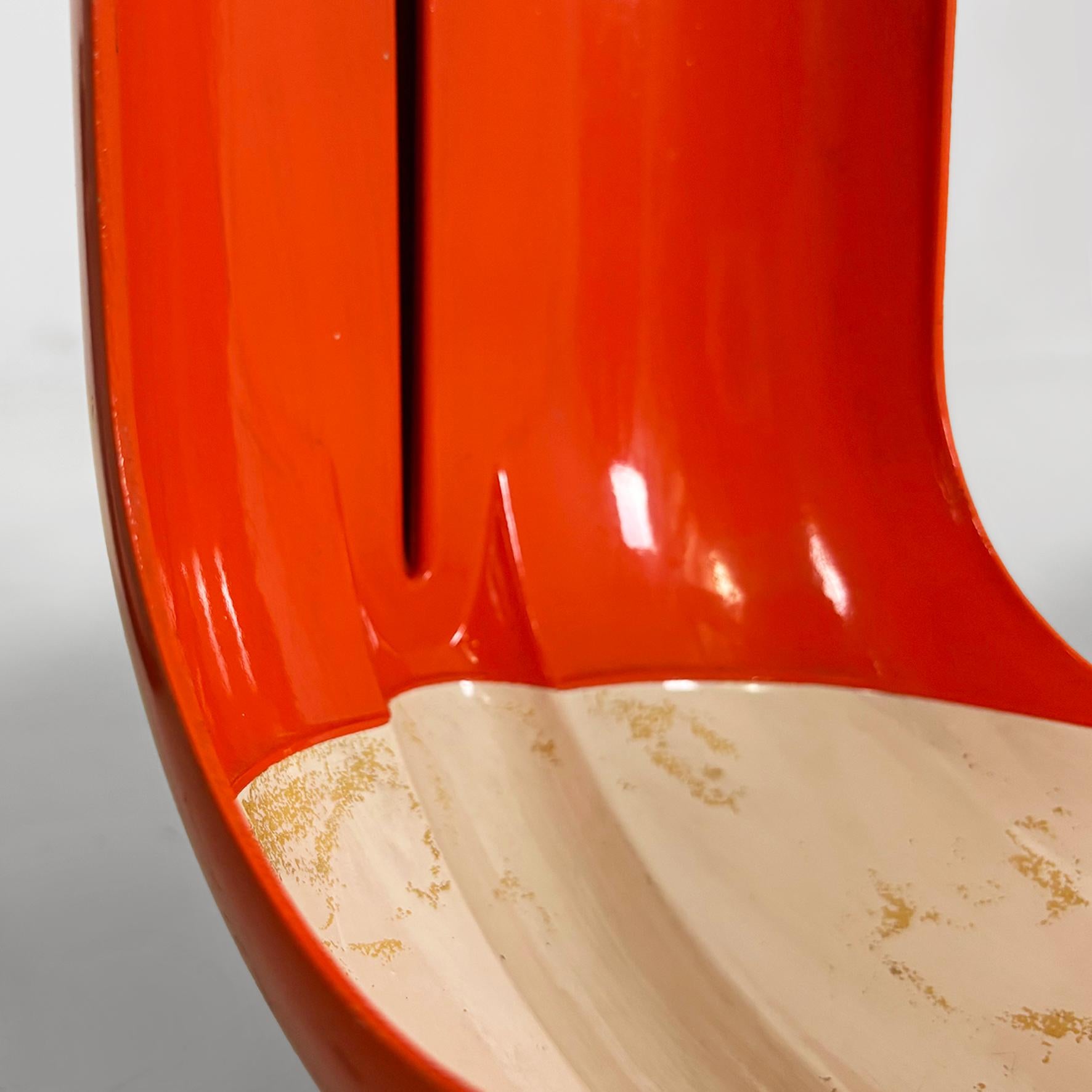 Italienische Space Age Tischleuchte aus orangefarbenem Metall Eco von Annichini für Artemide, 1970er Jahre im Angebot 11