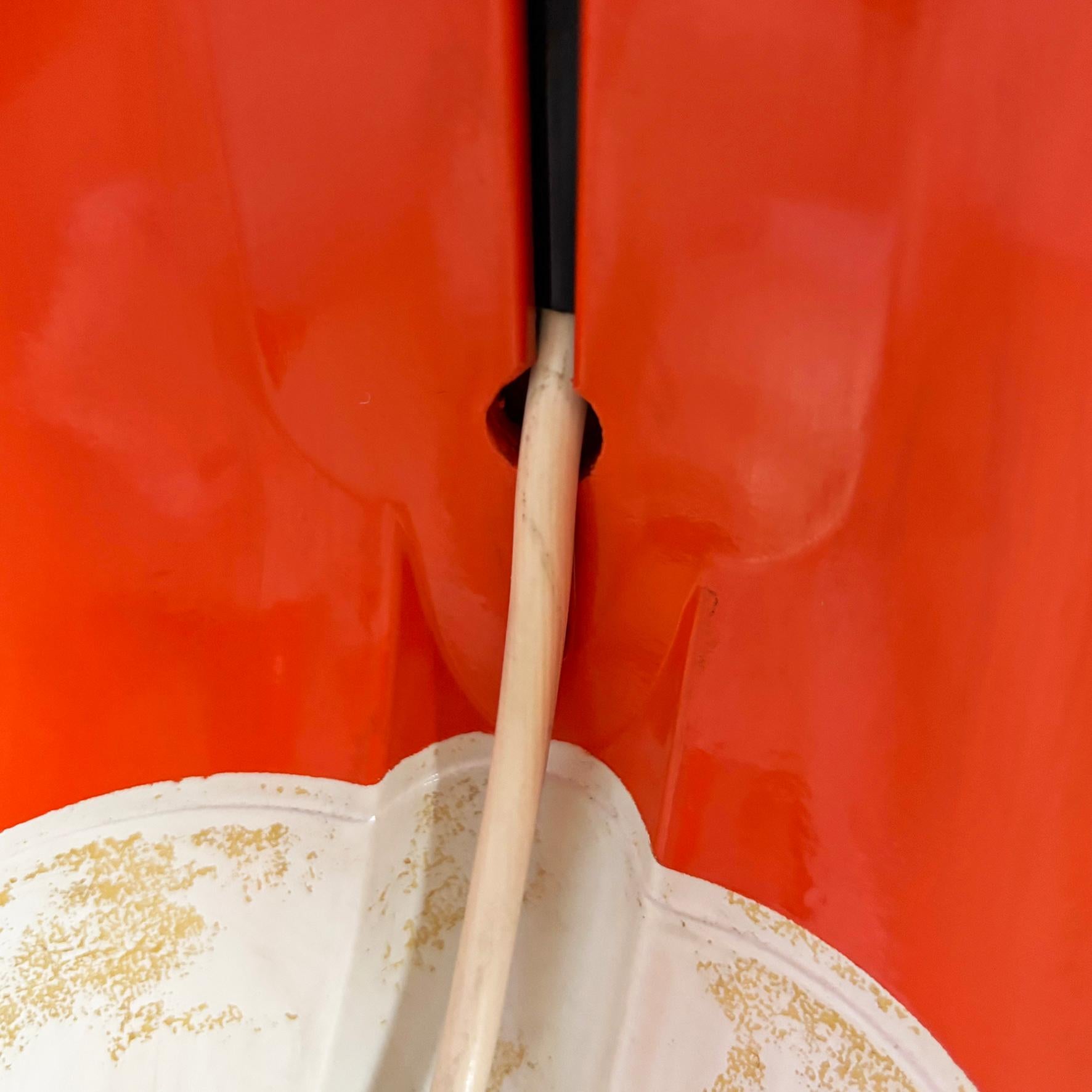 Italienische Space Age Tischleuchte aus orangefarbenem Metall Eco von Annichini für Artemide, 1970er Jahre im Angebot 14