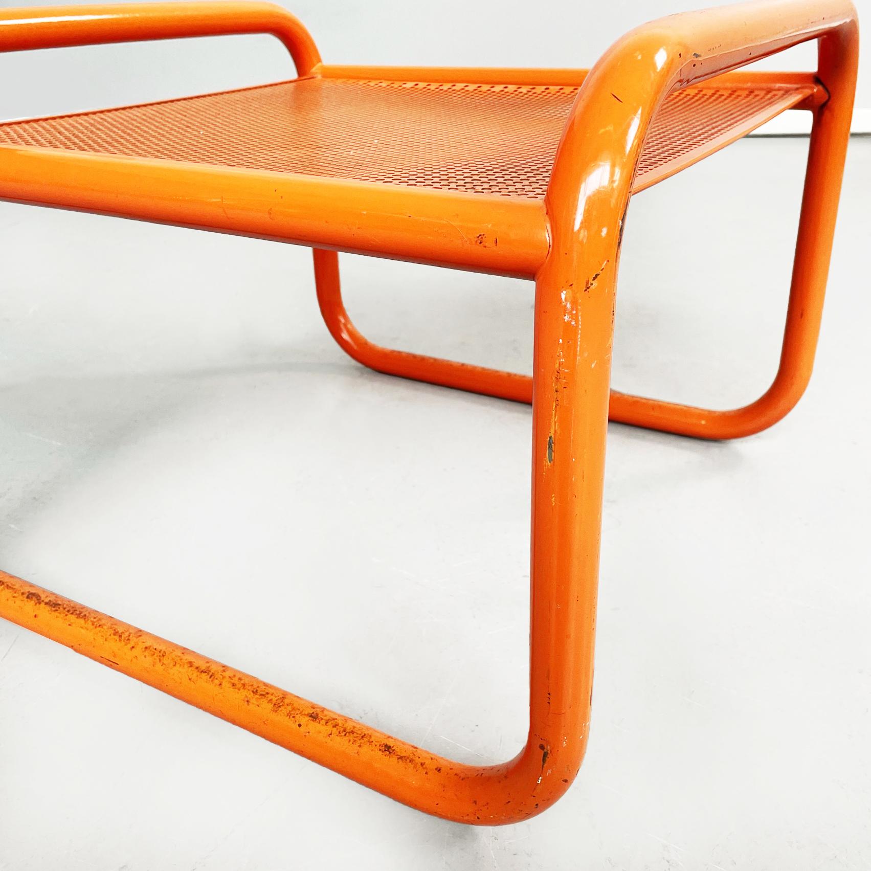 Italian mid-century Orange Footstools Locus Solus Gae Aulenti Poltronova, 1960s In Good Condition For Sale In MIlano, IT