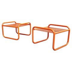 Italian mid-century Orange Footstools Locus Solus Gae Aulenti Poltronova, 1960s