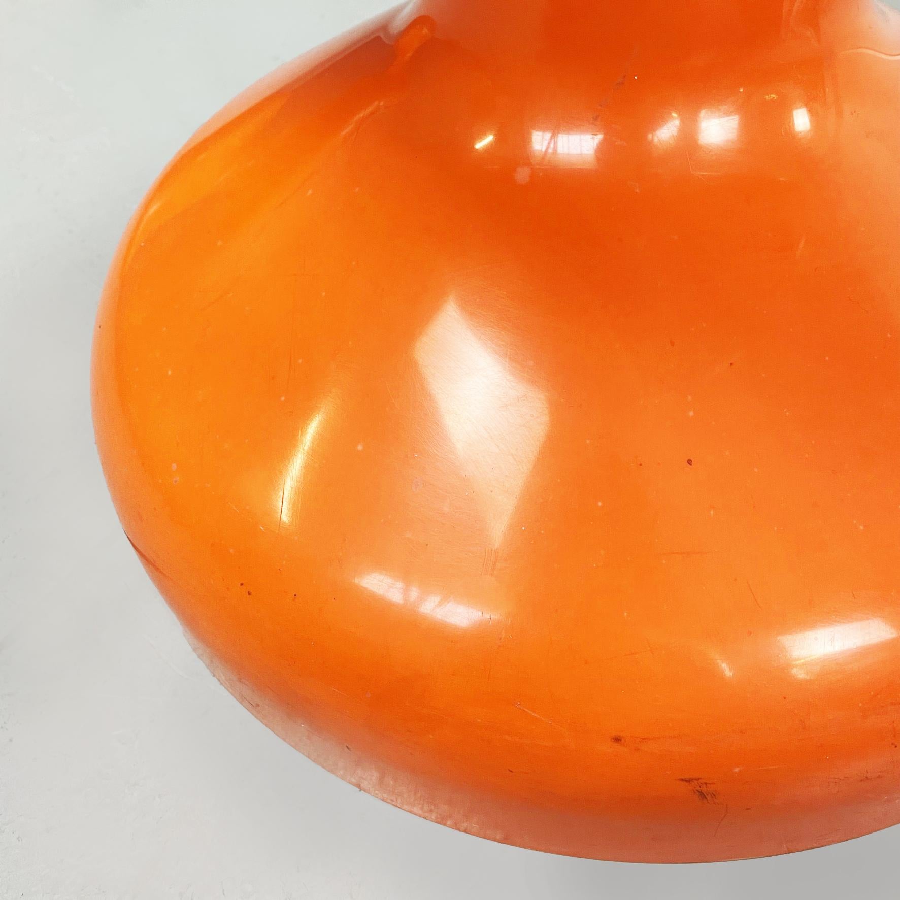 Italian Space Age Orange Plastic Rocchetto Stools by Castiglioni Kartell, 1970s For Sale 4