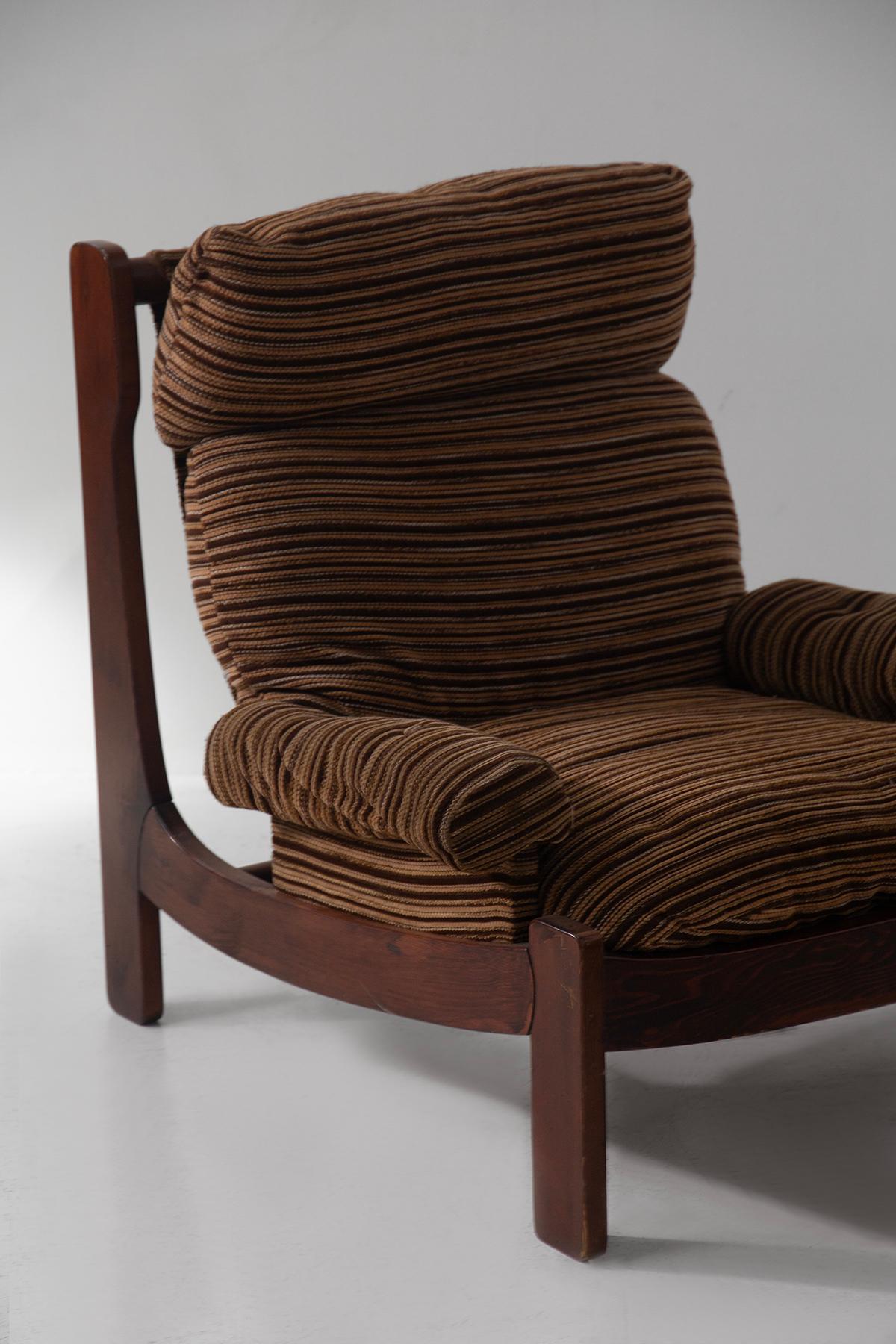 Italian space age Pair armchairs in original fabric in vendita 7