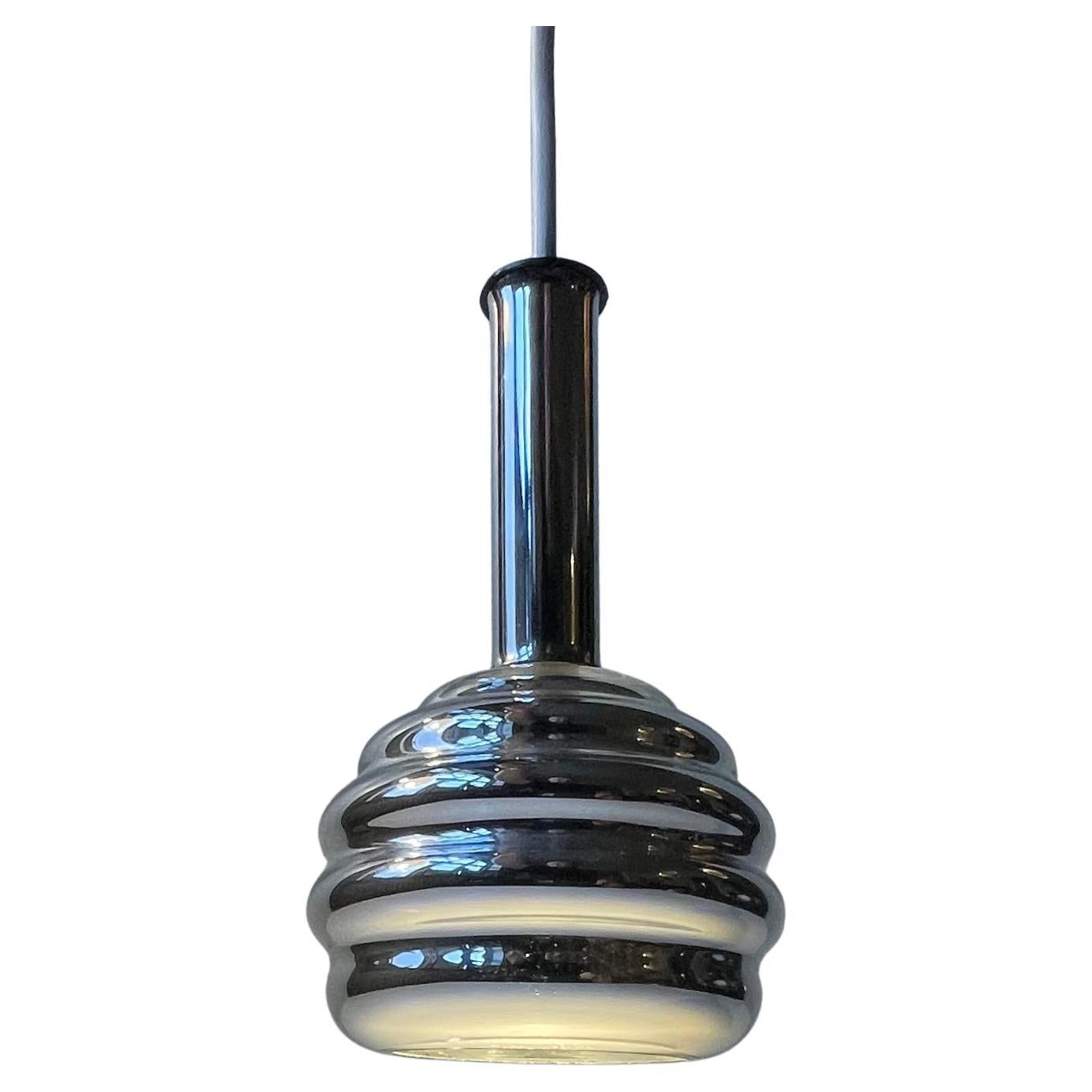 Italienische Space Age-Pendelleuchte aus Spiegelglas, 1970er-Jahre im Angebot 4