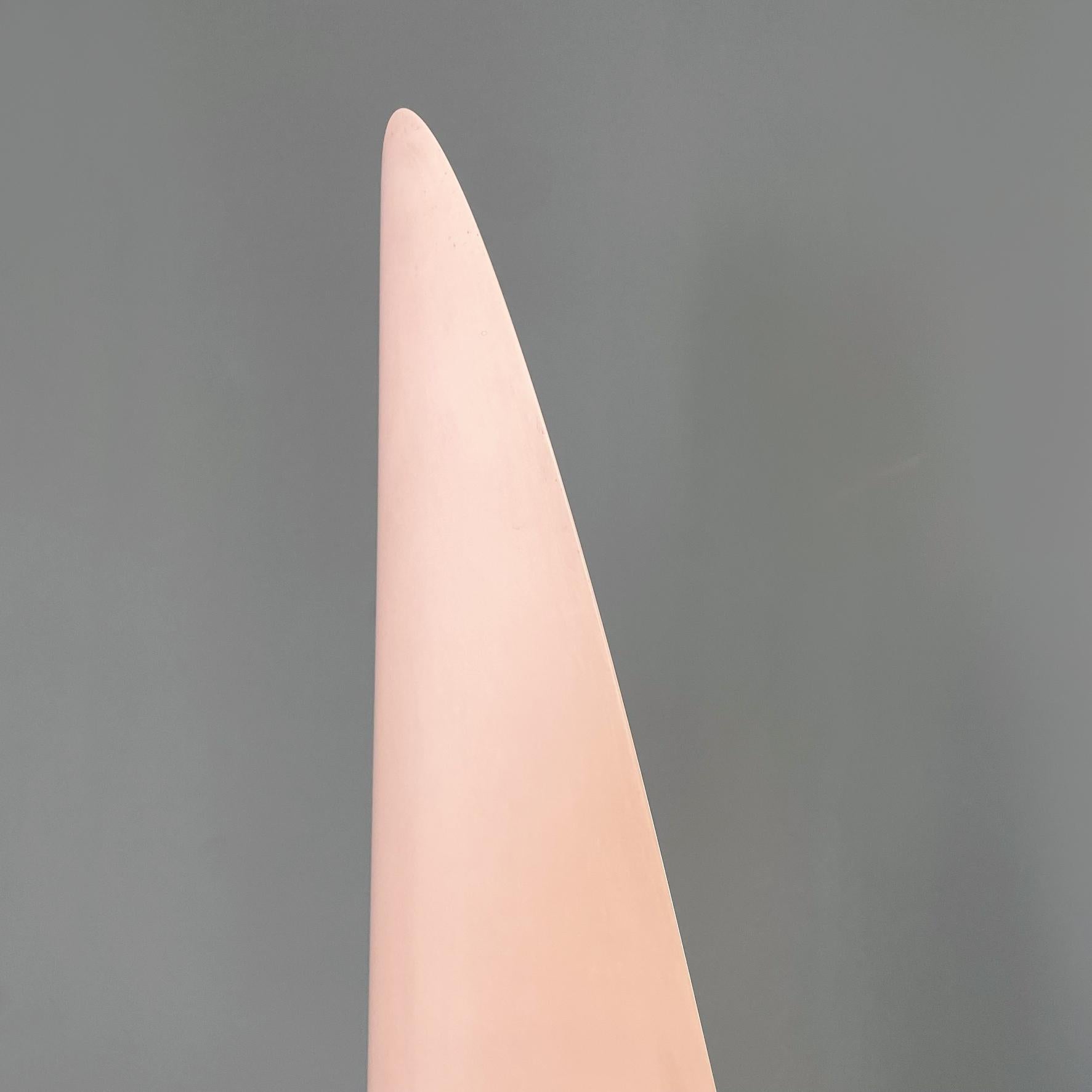 Italian space age pink Floor mirror Unghia or Lipstick by Rodolfo Bonetto 1970s 1