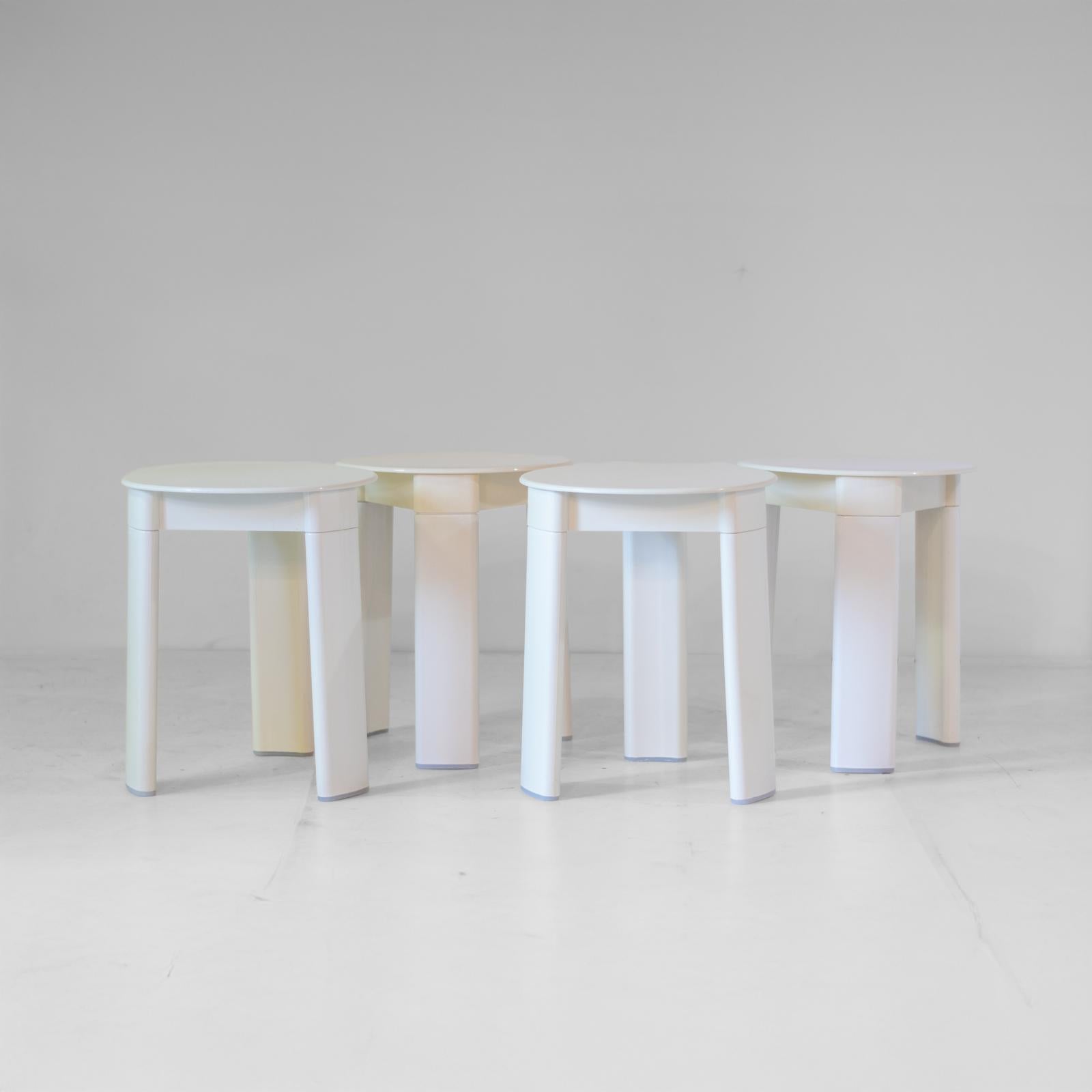 Late 20th Century Italian Space Age Plastic Stools by Olaf von Bohr for Gedy, set of four For Sale