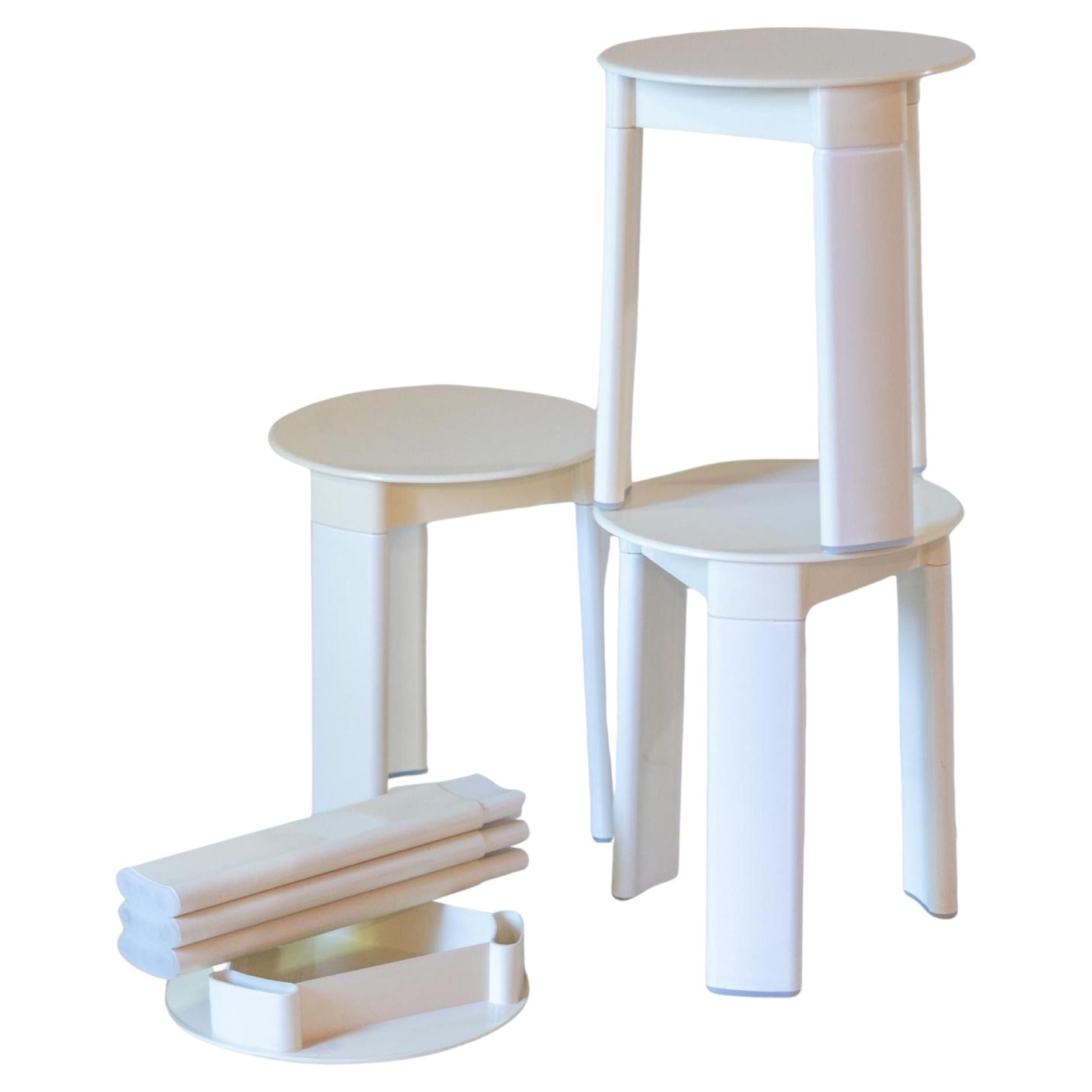 Sgabelli italiani in plastica A Space di Olaf von Bohr per Gedy, set di quattro pezzi