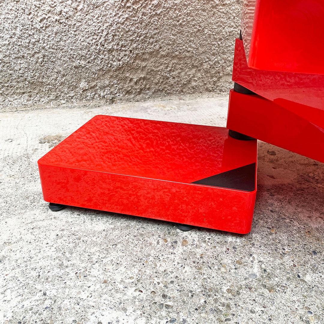 Italian Space Age Red Plastic Drawer Unit by Shiro Kuramata for Cappellini, 1980 7