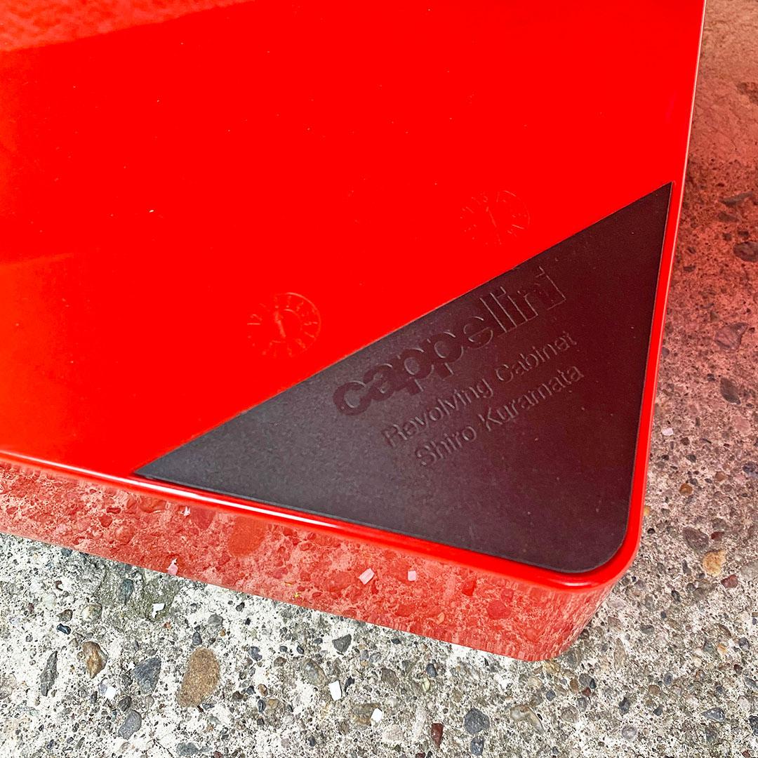 Italian Space Age Red Plastic Drawer Unit by Shiro Kuramata for Cappellini, 1980 8