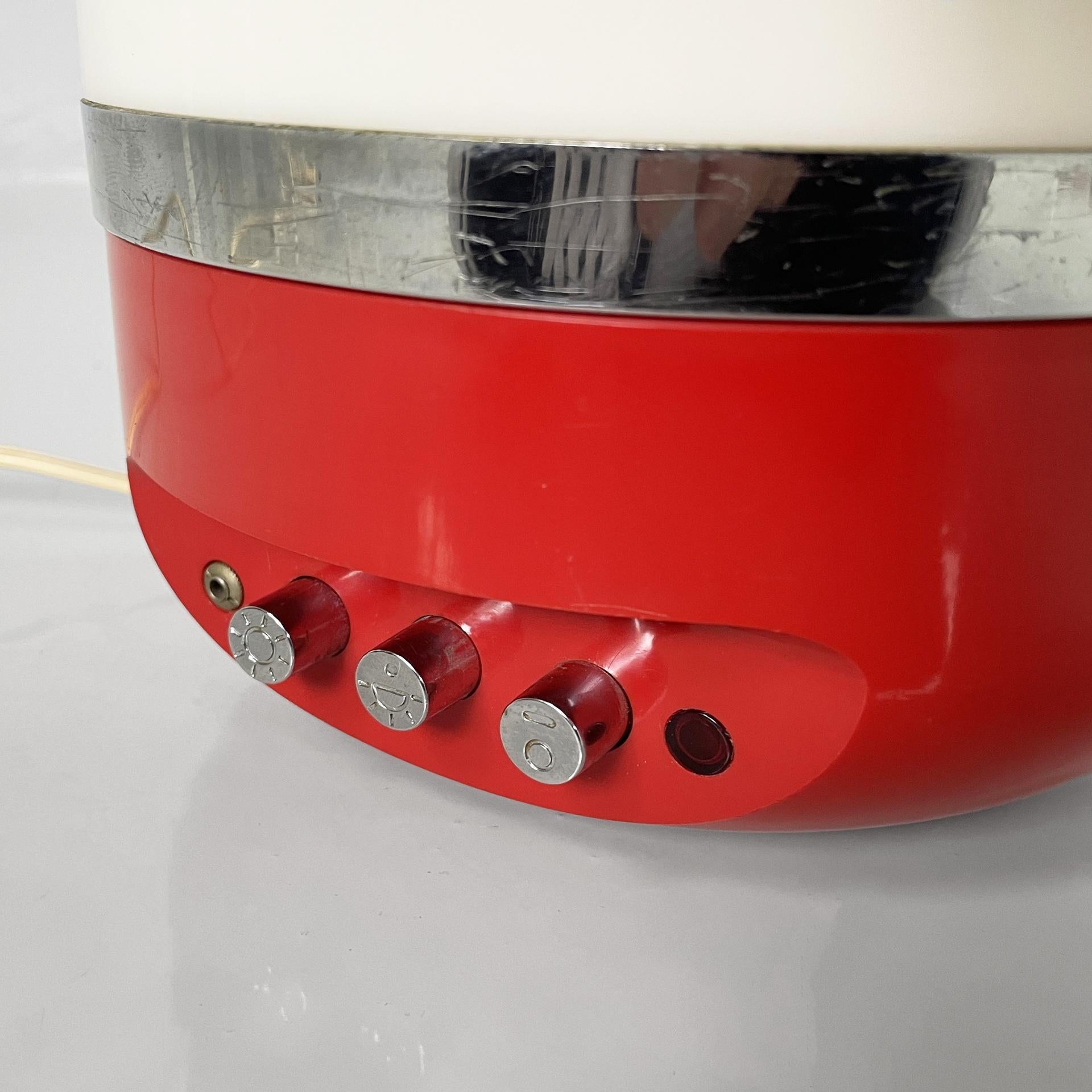 Italienische A Space Age rote Radio-Tischlampe von Adriano Rampoldi für Europhon, 1970er Jahre im Angebot 7
