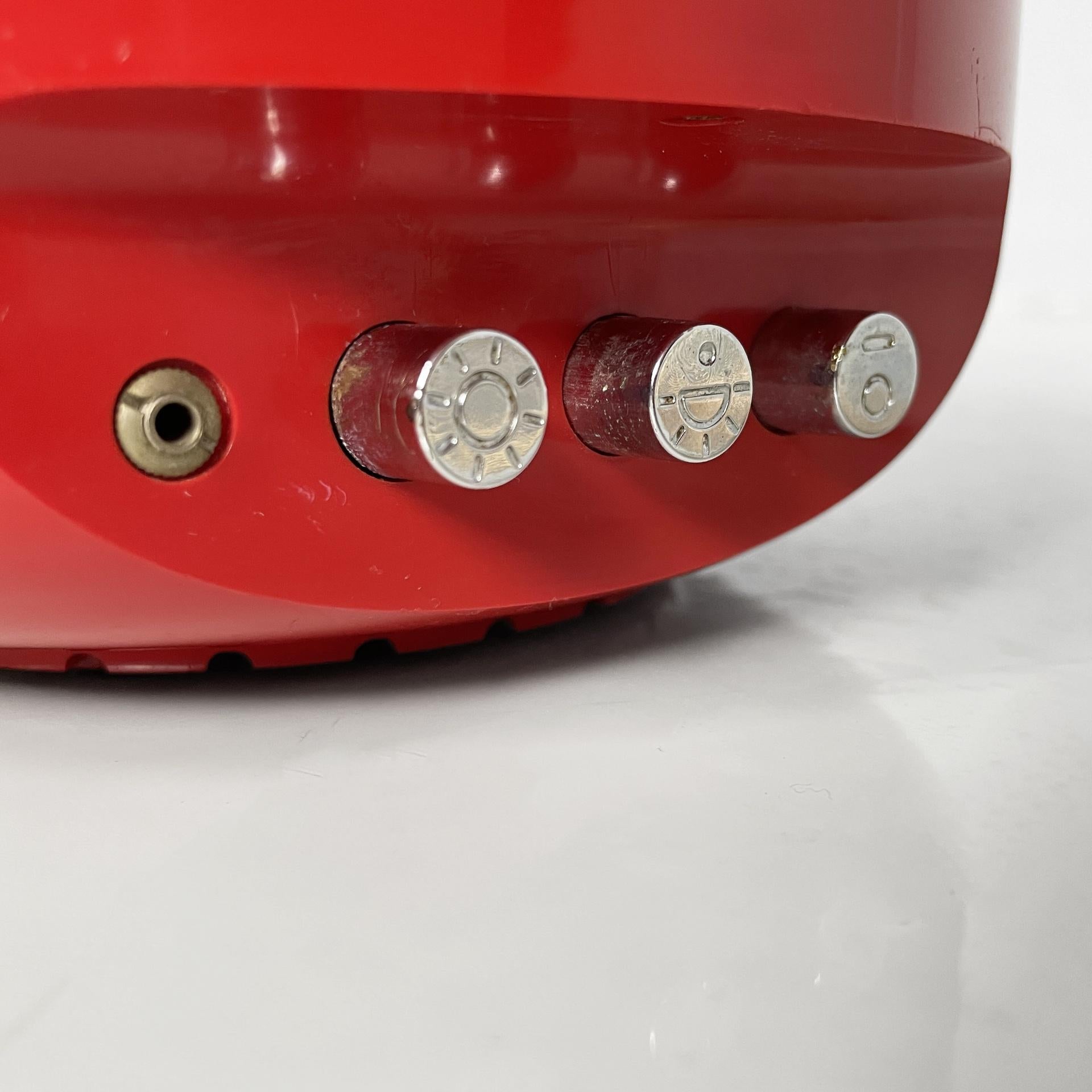 Italienische A Space Age rote Radio-Tischlampe von Adriano Rampoldi für Europhon, 1970er Jahre im Angebot 9