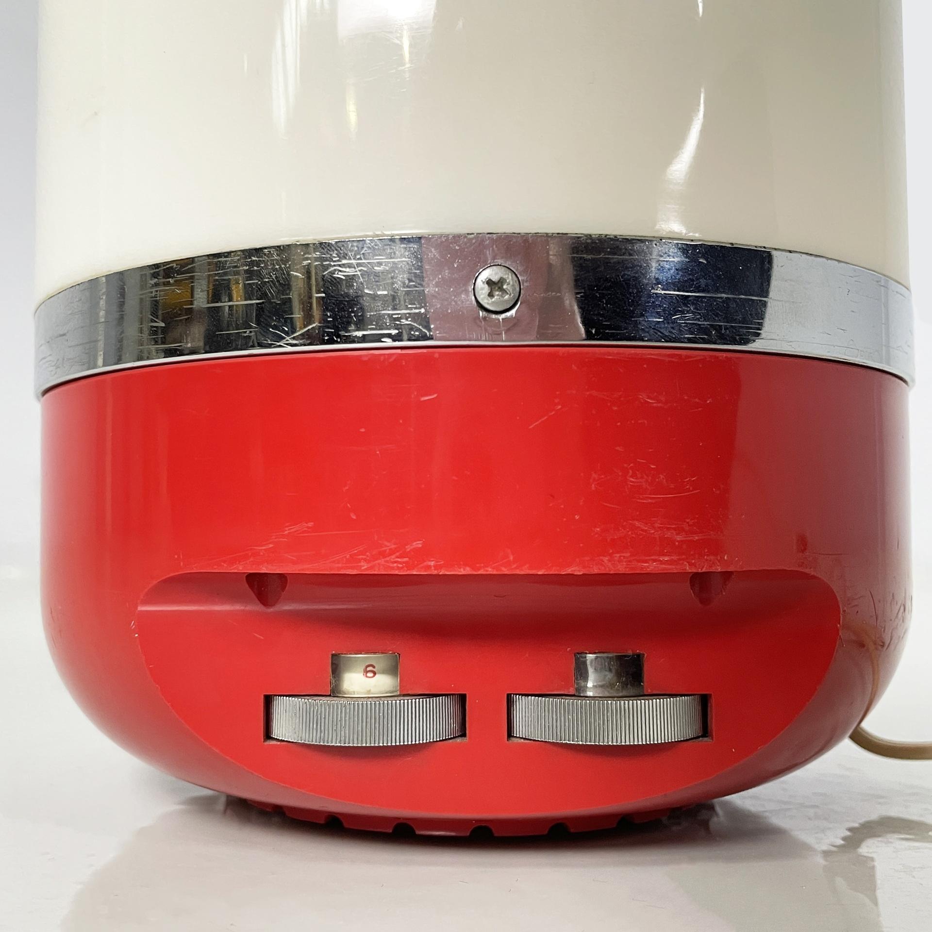 Italienische A Space Age rote Radio-Tischlampe von Adriano Rampoldi für Europhon, 1970er Jahre im Angebot 11
