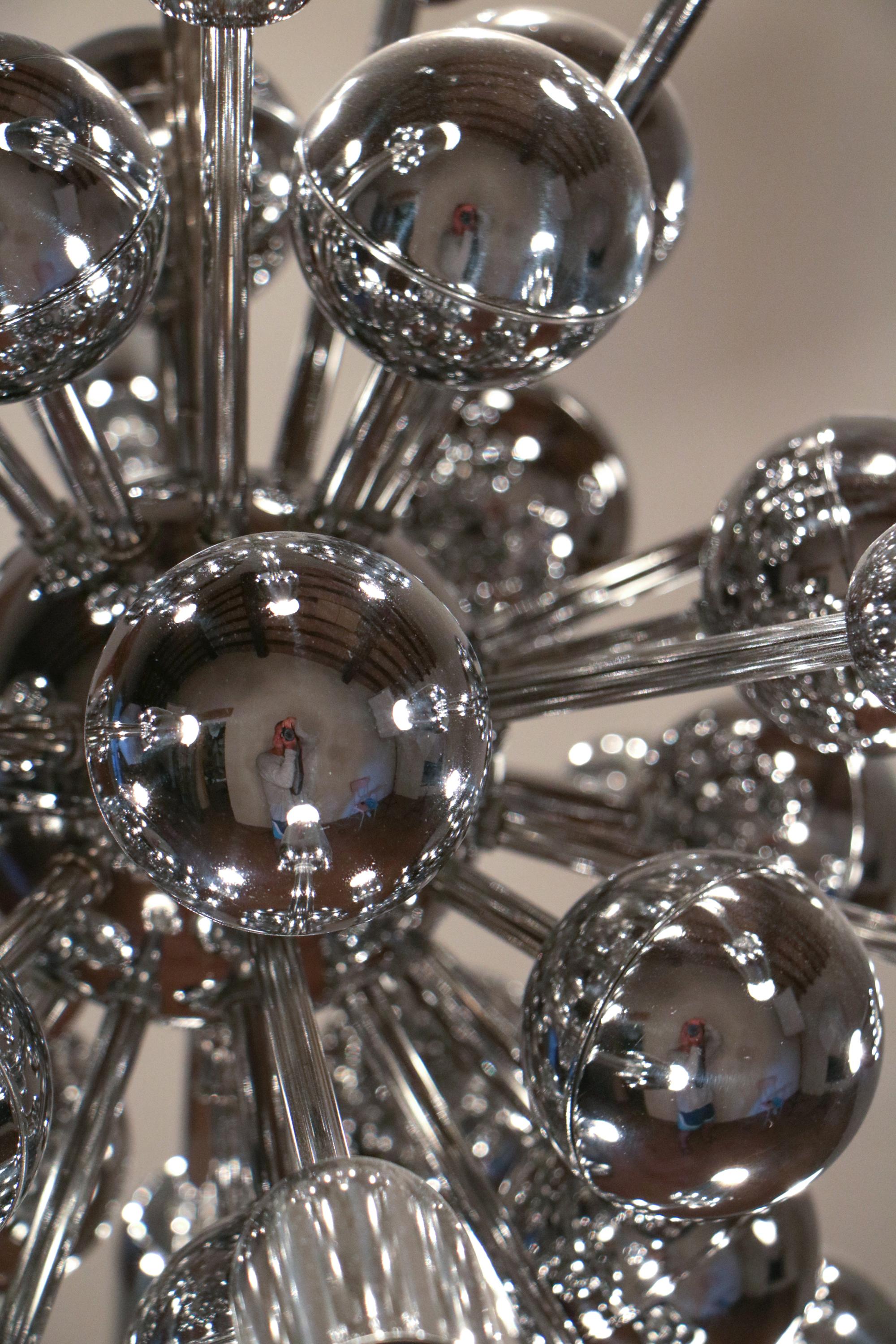 Italian Space Age Sputnik 20 Lights Chandelier by Reggiani Goffredo, 1965s For Sale 14