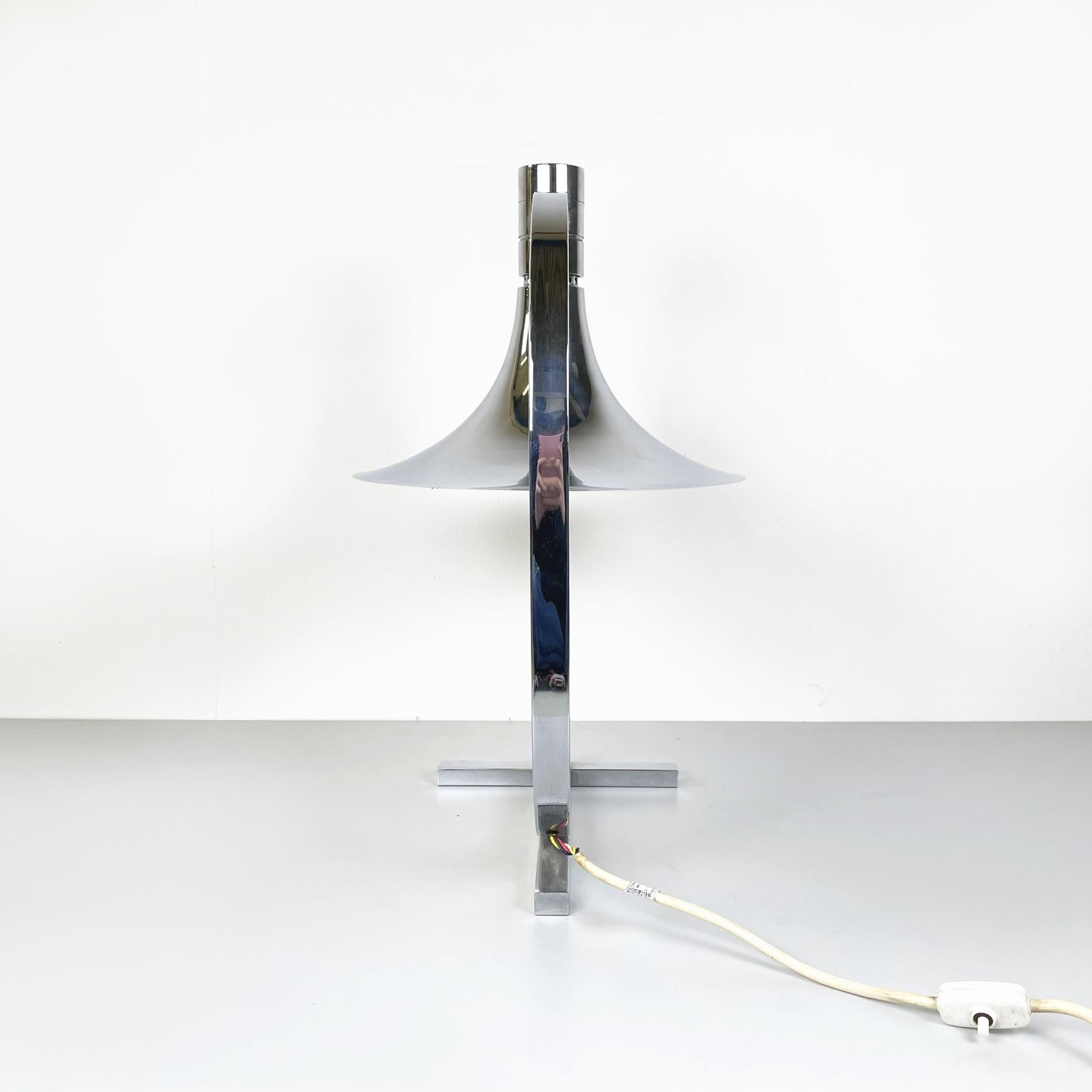 Italian Space Age Steel Table lamp AM/AS by Albini and Helg for Sirrah, 1970s 1