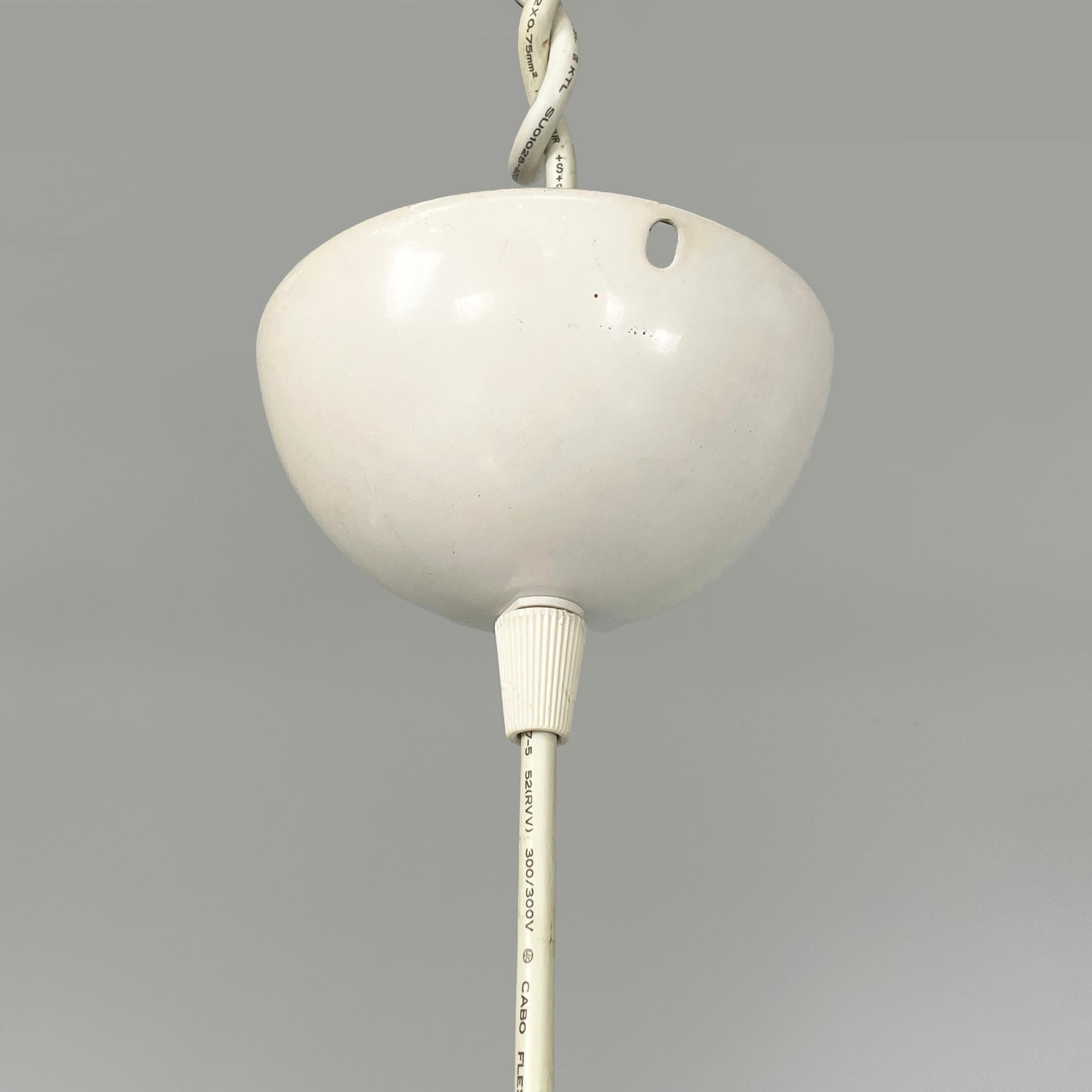Lustre italien de style ère spatiale en métal blanc, années 2000 en vente 7