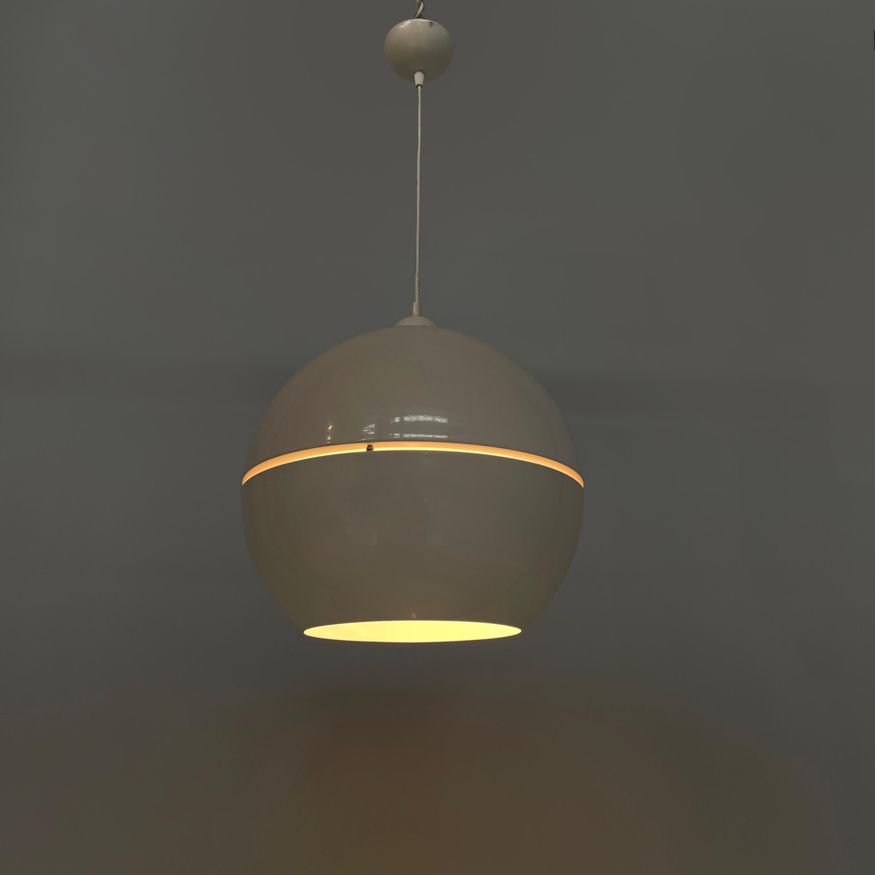 Ère spatiale Lustre italien de style ère spatiale en métal blanc, années 2000 en vente