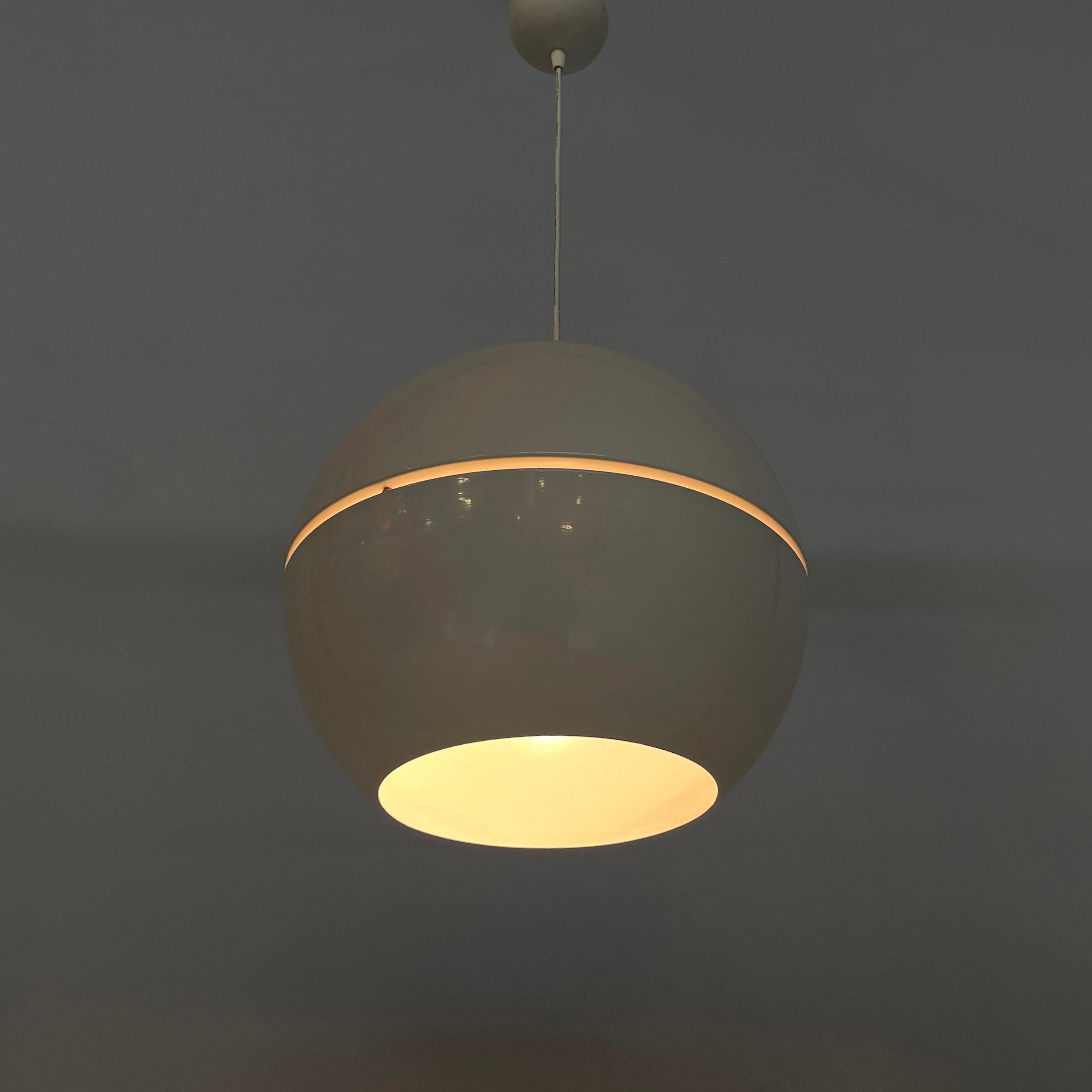 XXIe siècle et contemporain Lustre italien de style ère spatiale en métal blanc, années 2000 en vente